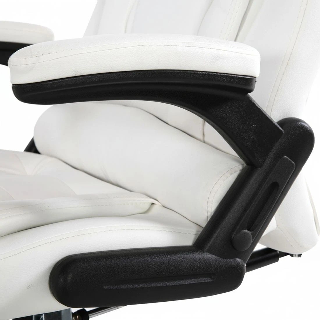 10 Artiss 8 Point Massage Office Chair Heated Seat Recliner - White, 10 of 10