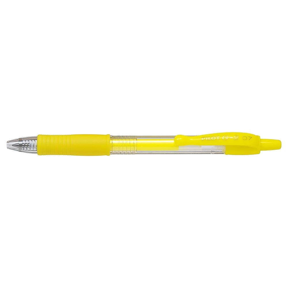 2 PILOT G2 Gel Pen 0.7mm Neon Yellow, 2 of 2