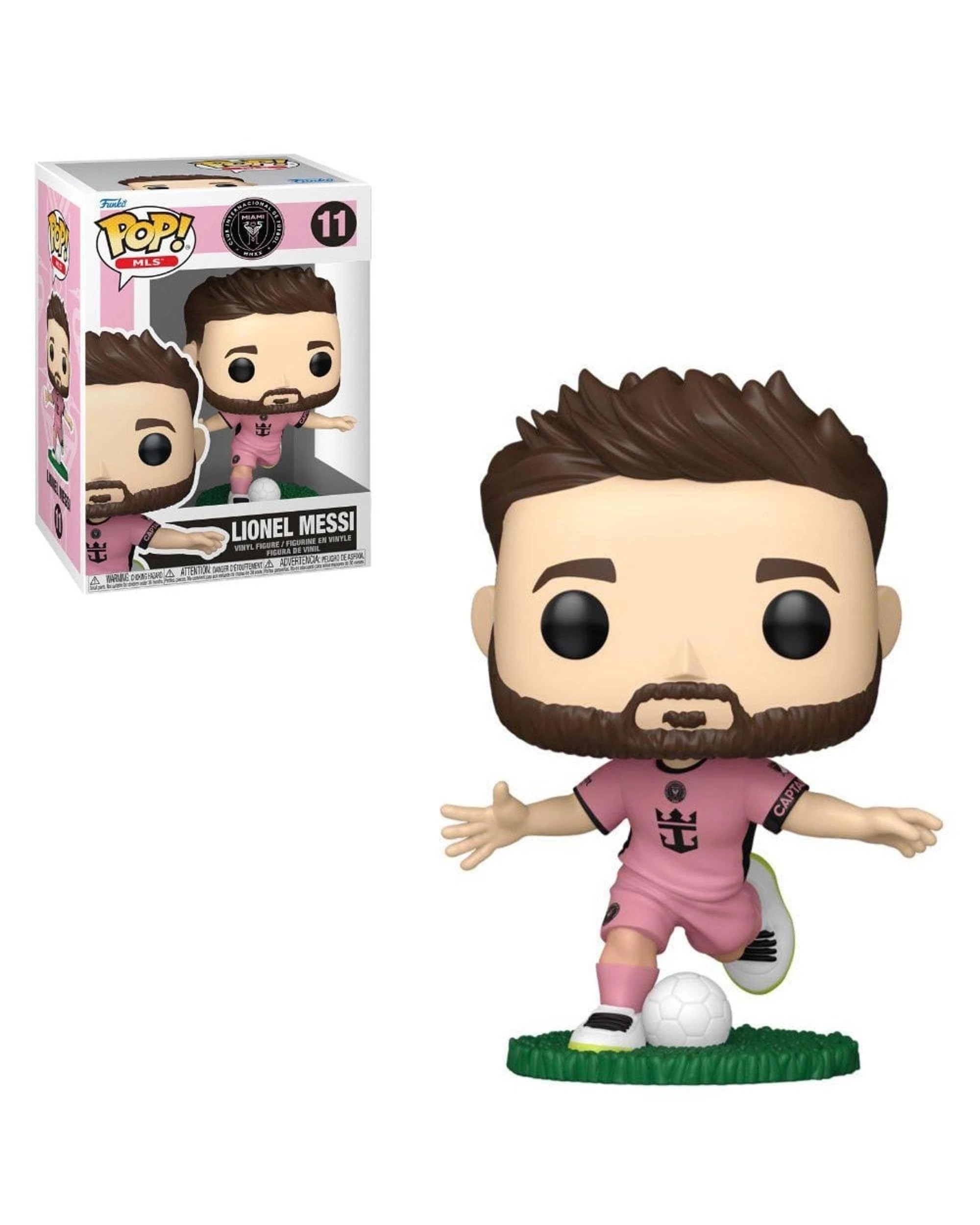 1 MLS Inter Miami Lionel Messi Pink Kit Funko POP! Vinyl, 1 of 3