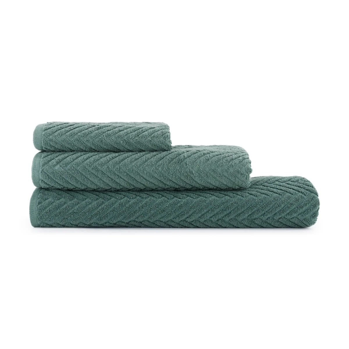 6 Chevron Cotton Bath Towel - Cypress, 6 of 6