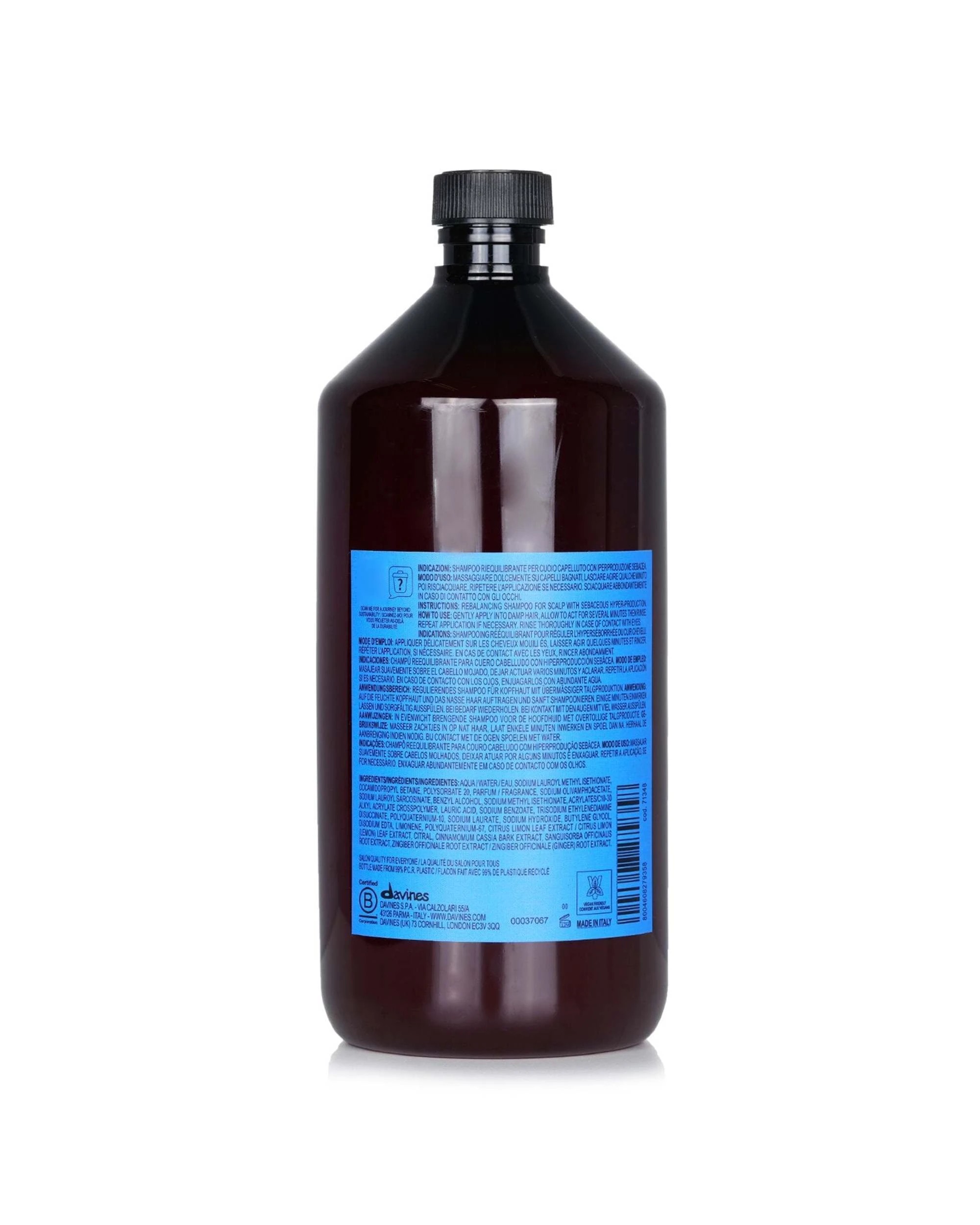 3 Davines Natural Tech Rebalancing Shampoo  1000ml/33.81oz, 3 of 4