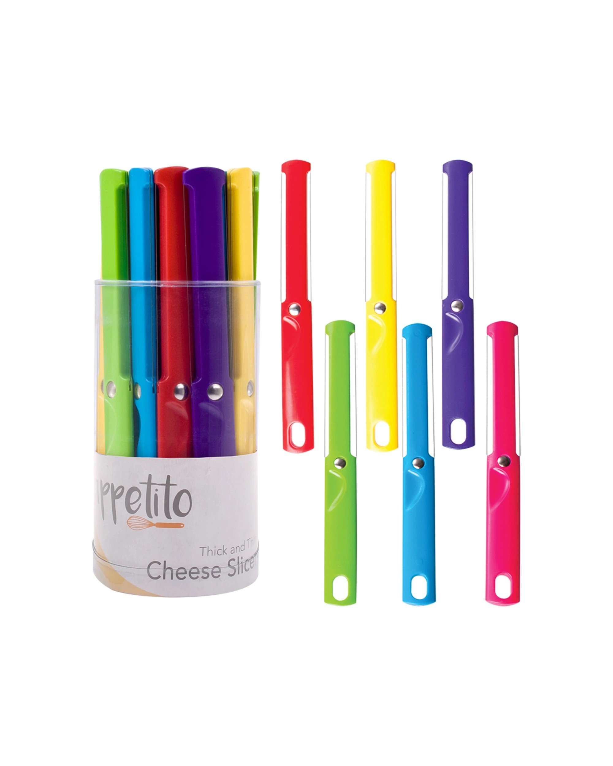3 Appetito 1pc Cheese Slicer Thick And Thin Kitchen Utensil - Multi, 3 of 4