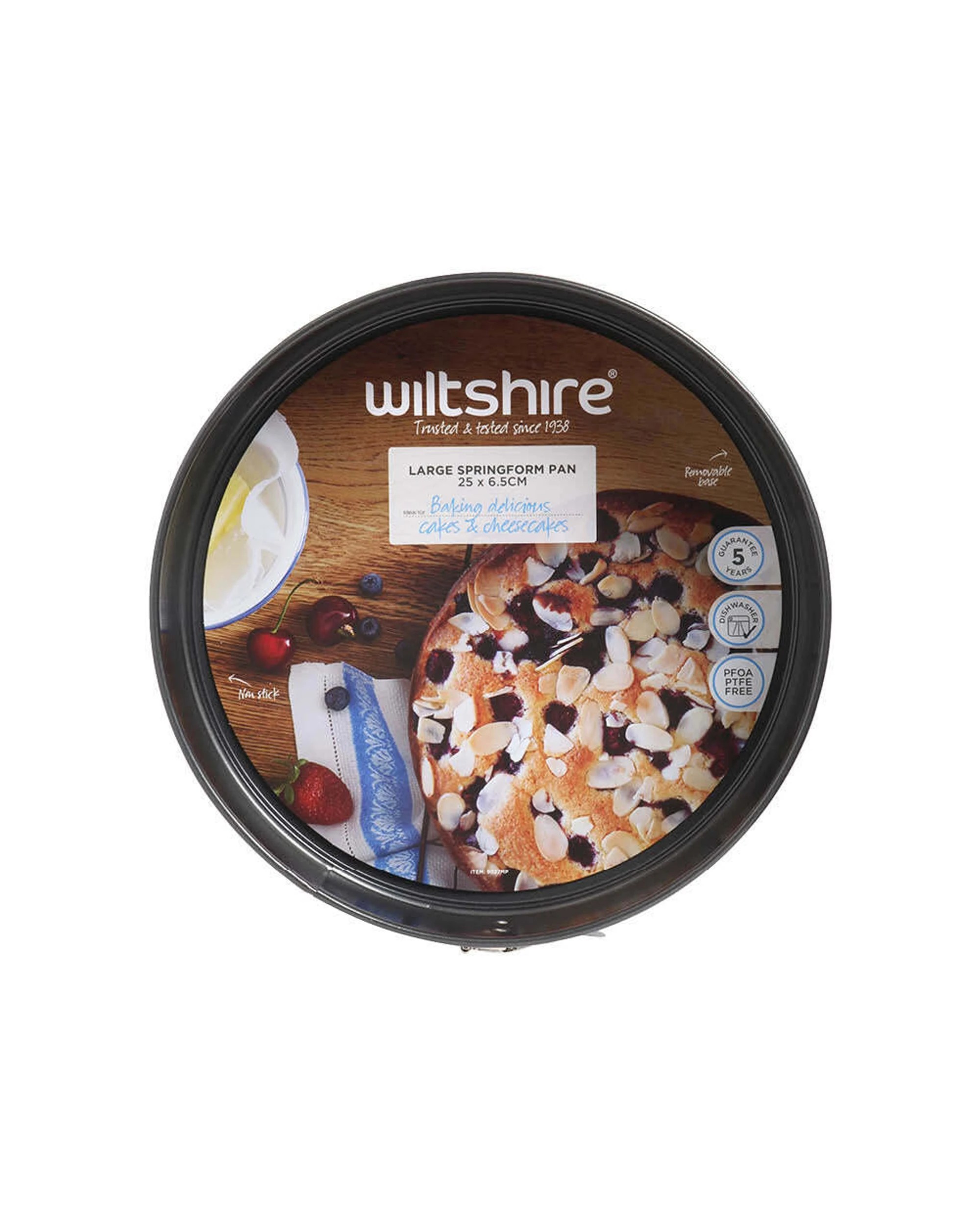 3 Wiltshire 2PK Easybake Non-Stick Springform Cake Pan Oven Safe Baking Tin 25cm - Black, 3 of 3