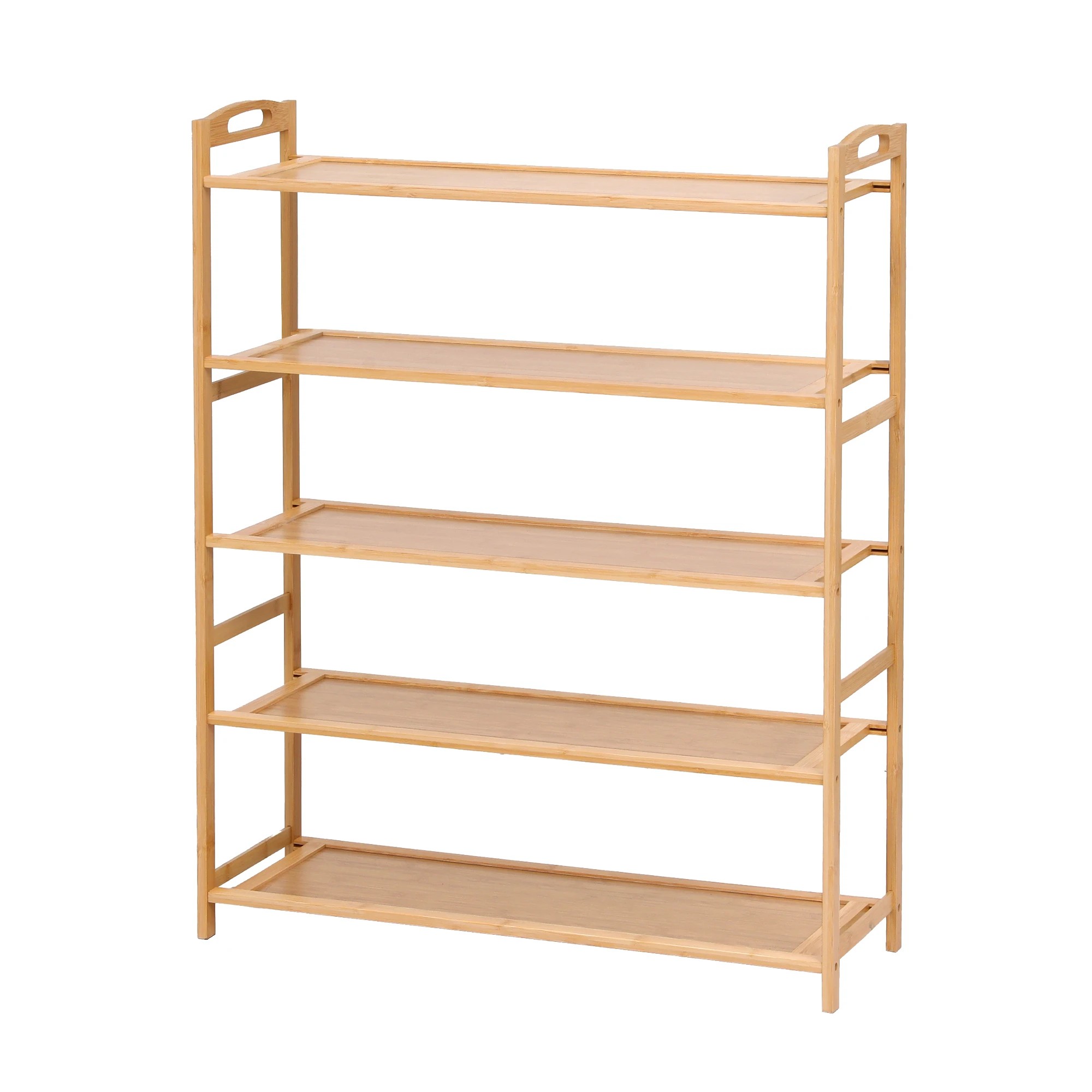 1 Artiss 5 Tier Shoe Rack Bamboo Storage Organiser - Natural, 1 of 3