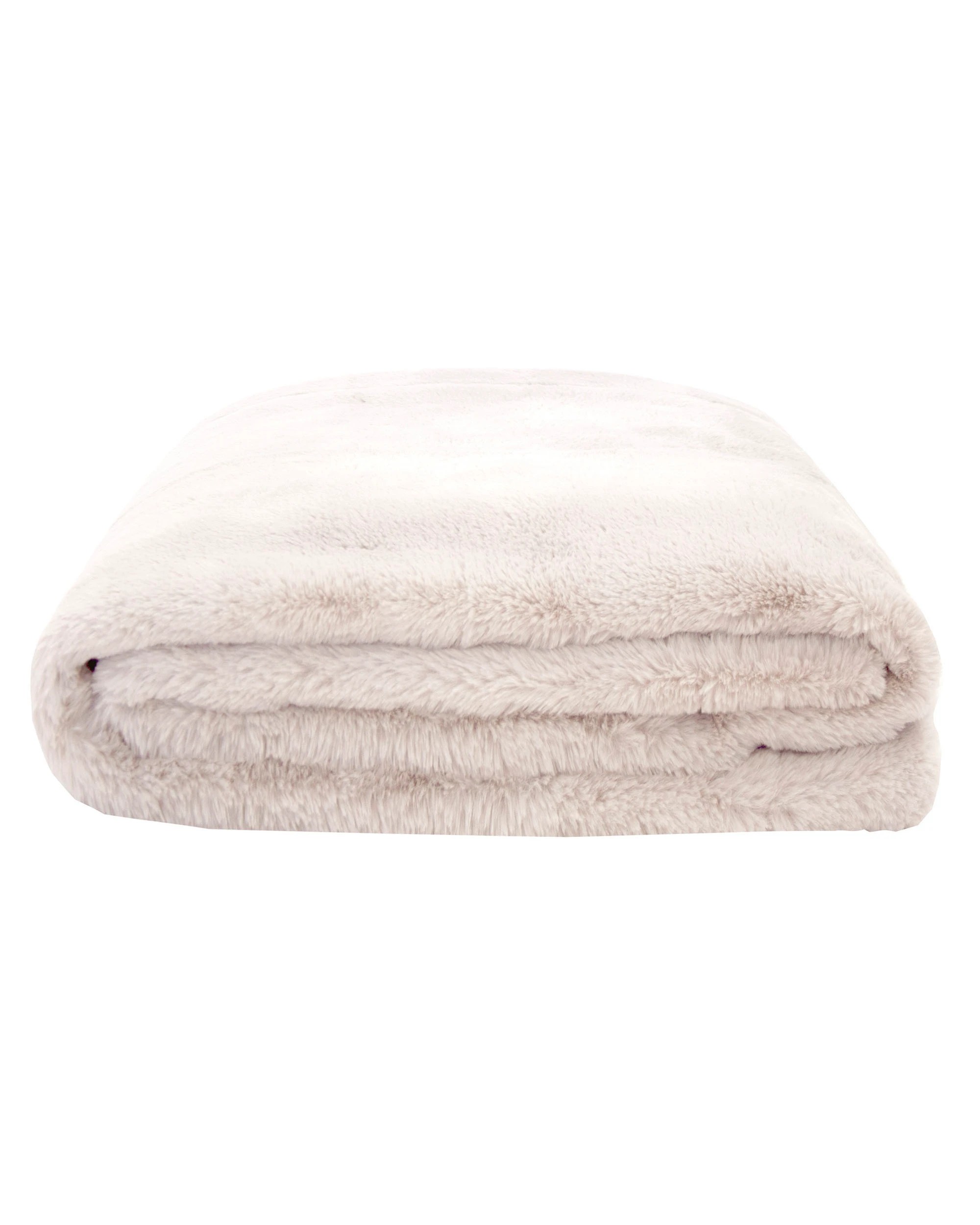 1 Bambury Frida Soft Thick Faux Fur Throw Snow - White, 1 of 3