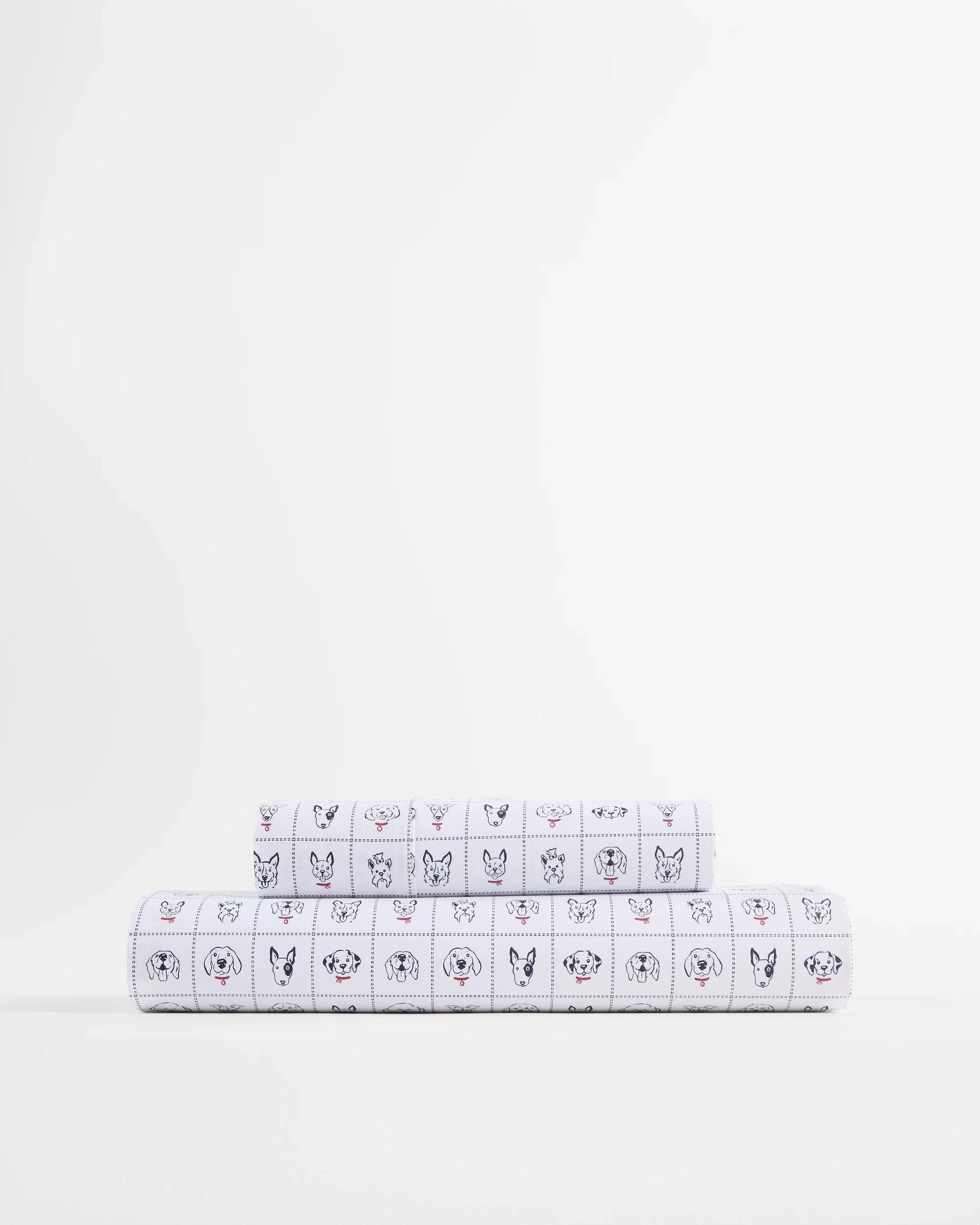 4 Target Australian Cotton Spike Dogs Kids Fitted Sheet - Single Bed - White, 4 of 4