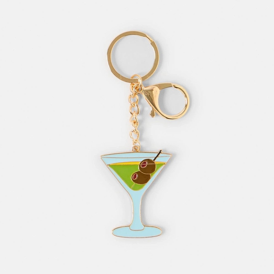 1 Martini Charm Keyring - Gold Tone, 1 of 3