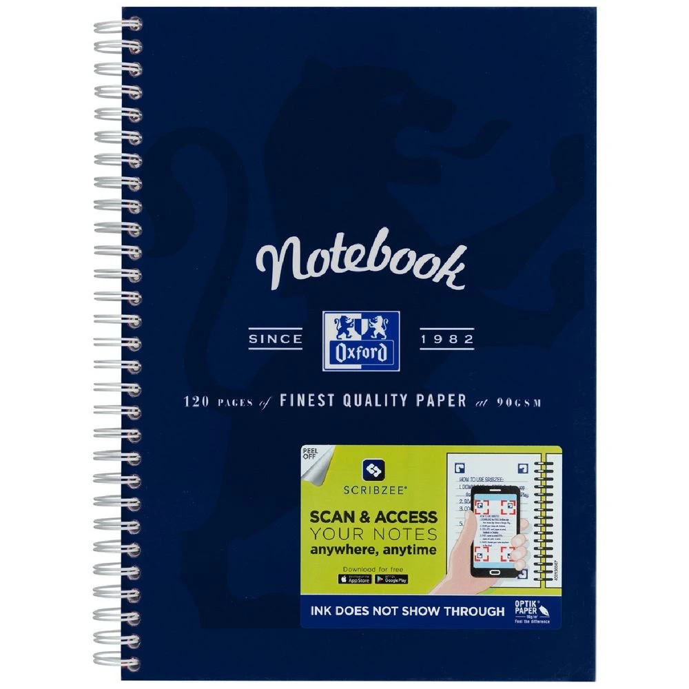 1 Oxford B5 Notebook 120 Pages with Scribzee App Navy, 1 of 5