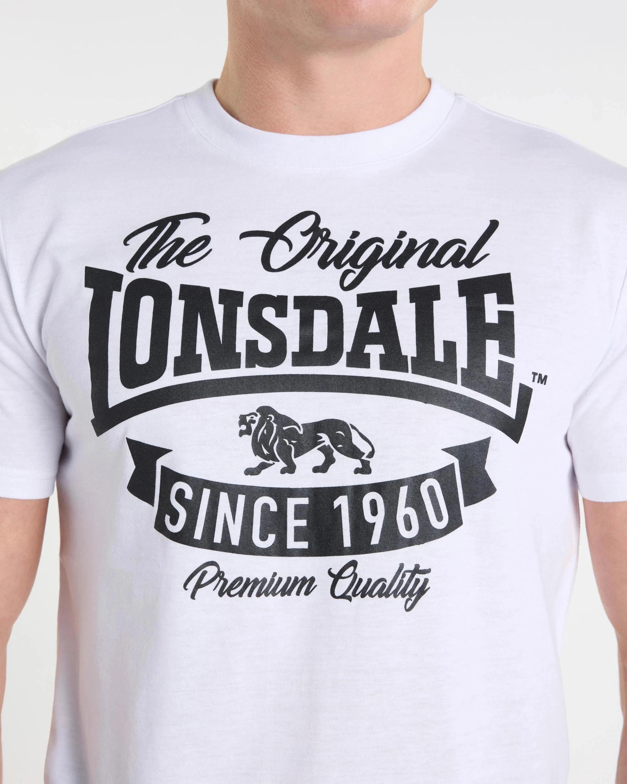 4 Active Core T-Shirt - Lonsdale London LOCKUP WHITE, 4 of 5