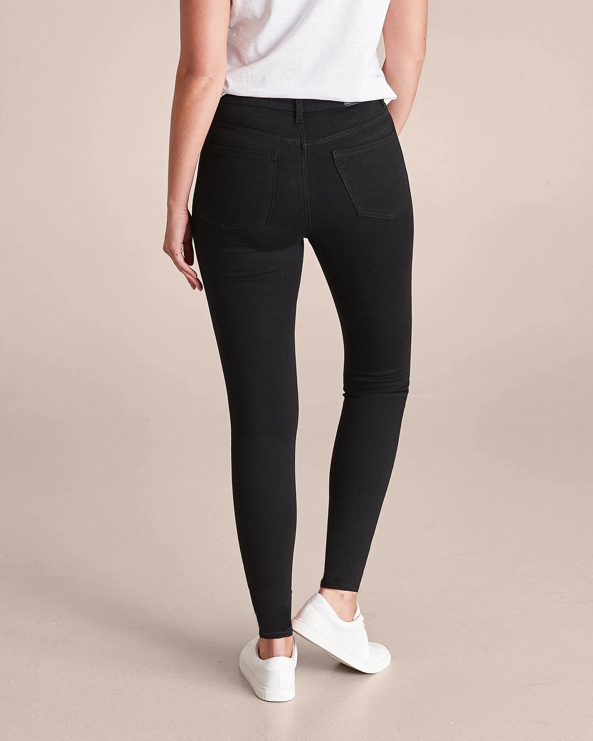 3 Target Denim High Rise Ankle Length Skinny Denim Jeans - Shape Your Body STAY BLACK DENIM, 3 of 10