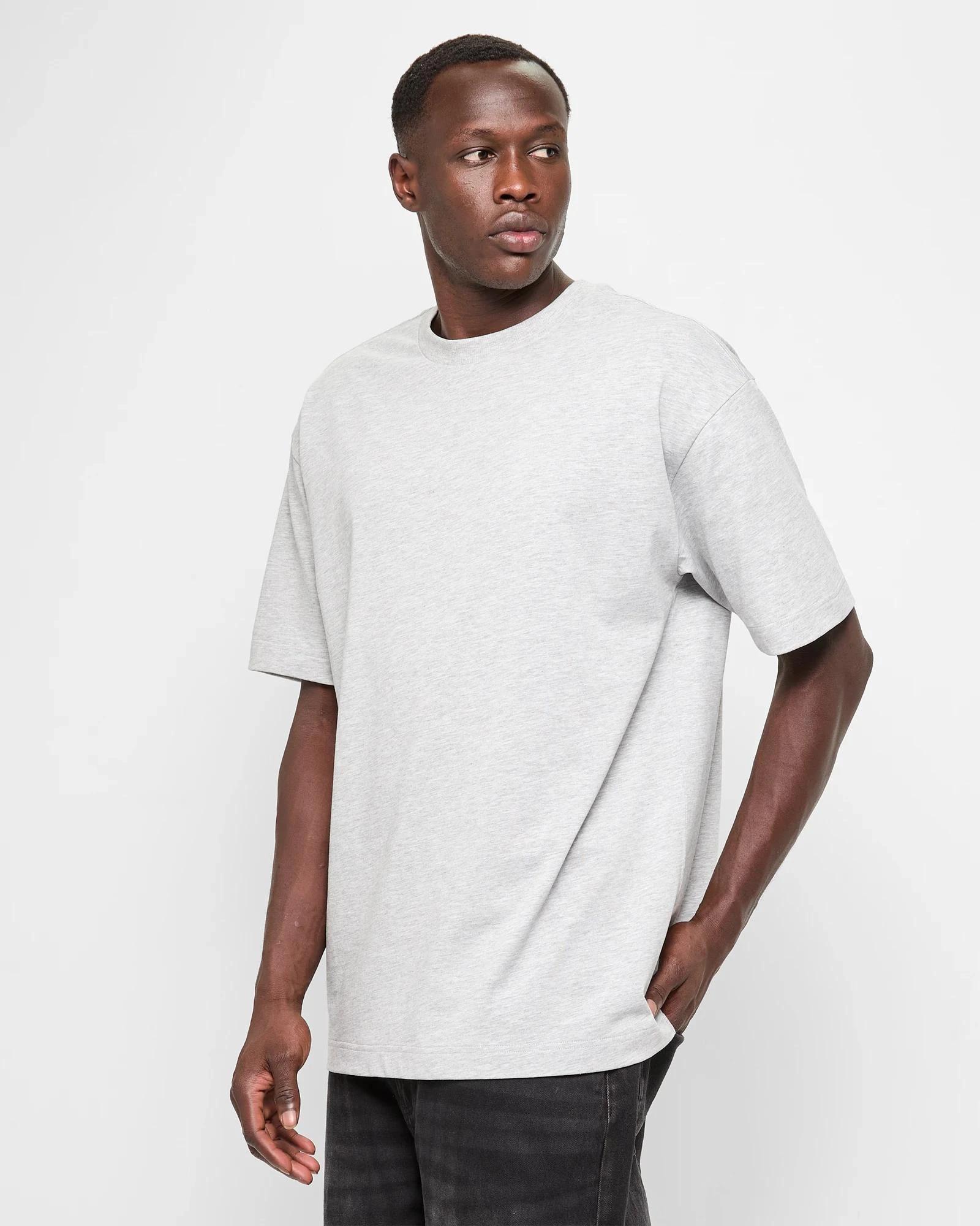 3 Commons Australian Cotton Oversized Heavy Core T-Shirt GREY MARLE, 3 of 7