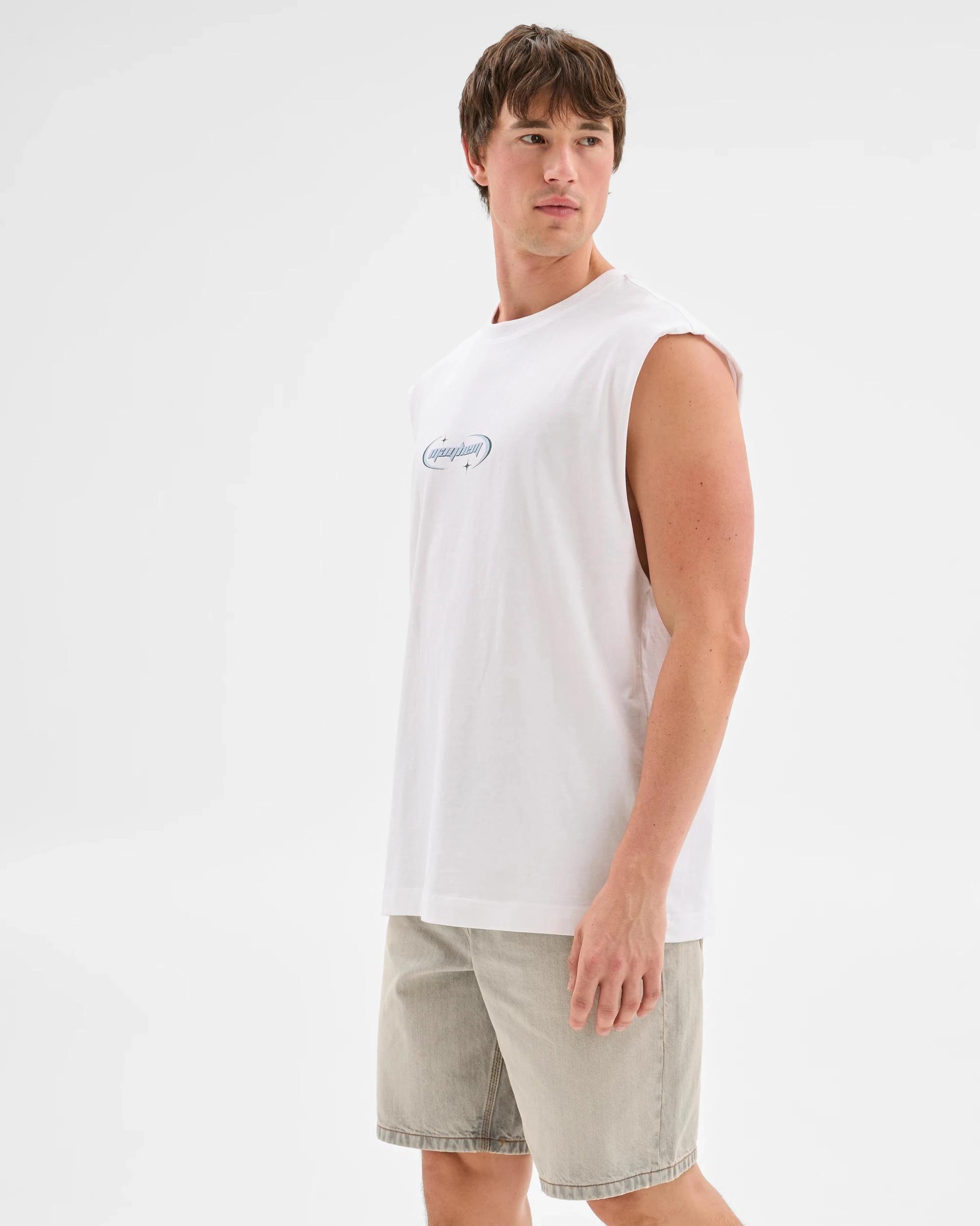 6 Commons Australian Cotton Tank Top MAYHEM WHITE, 6 of 6