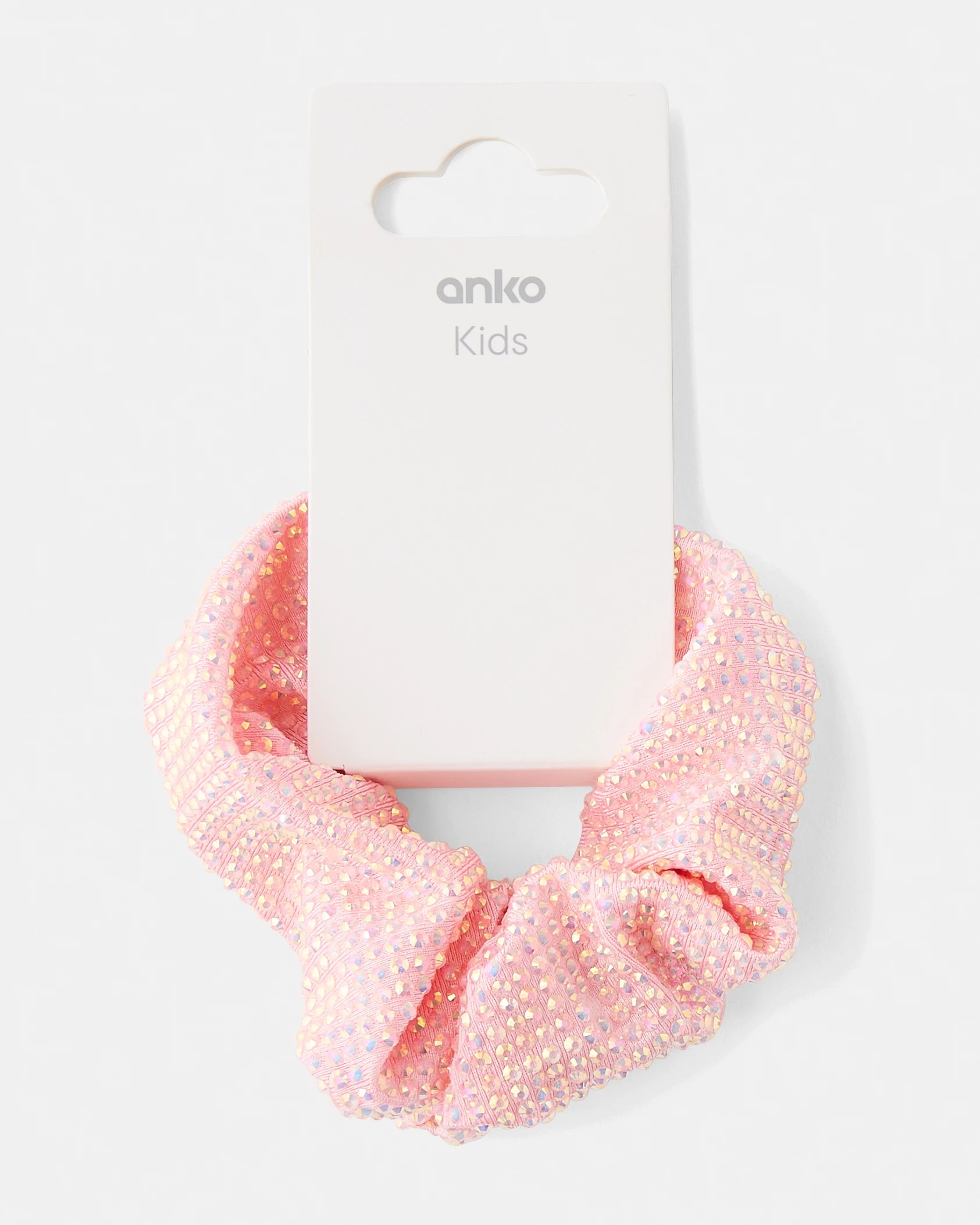 3 Diamante Hair Scrunchie - Pink, 3 of 3