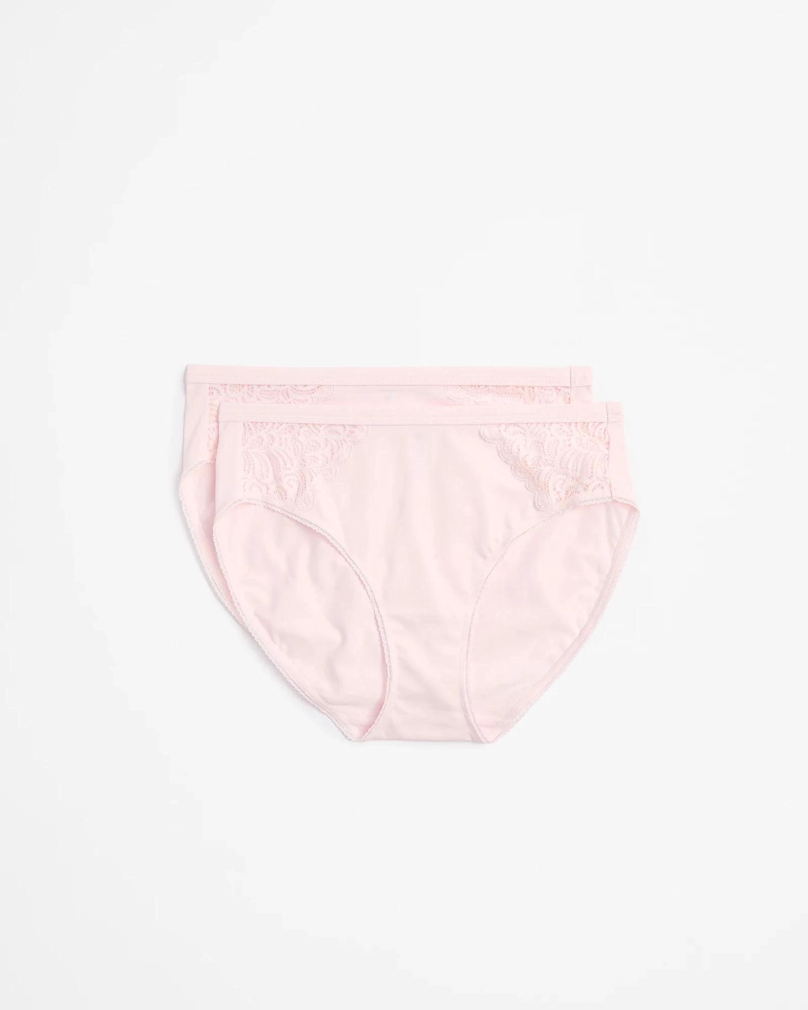 1 Target Woman Australian Cotton and Lace High Cut Briefs BLUSHING PINK, 1 of 4