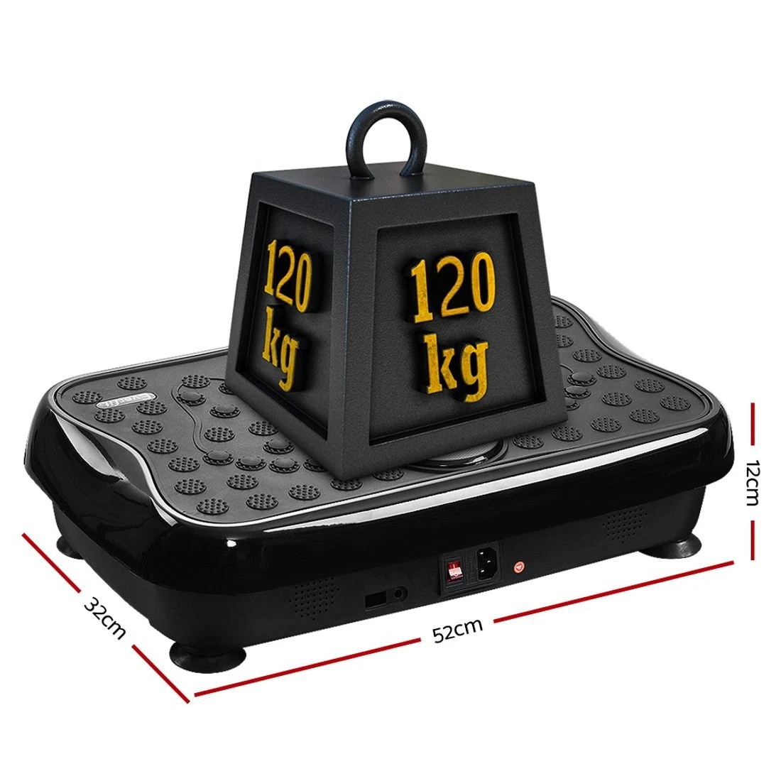 2 Everfit Vibration Machine Platform Vibrator With Resistance Rope Home Gym - Black, 2 of 7