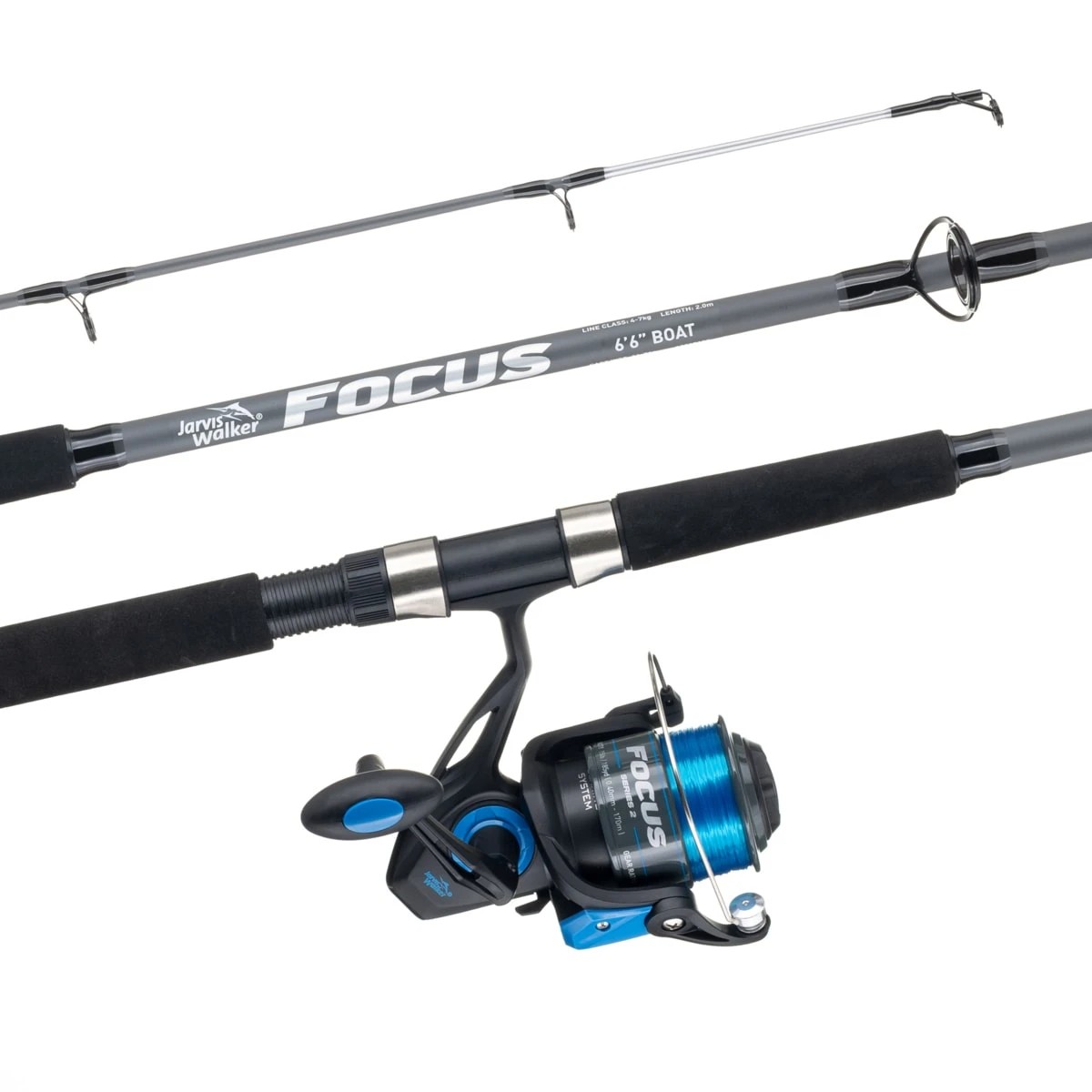 2 Jarvis Walker Focus Series 2 Boat Combo - 6.6ft., Black and Blue, 2 of 9