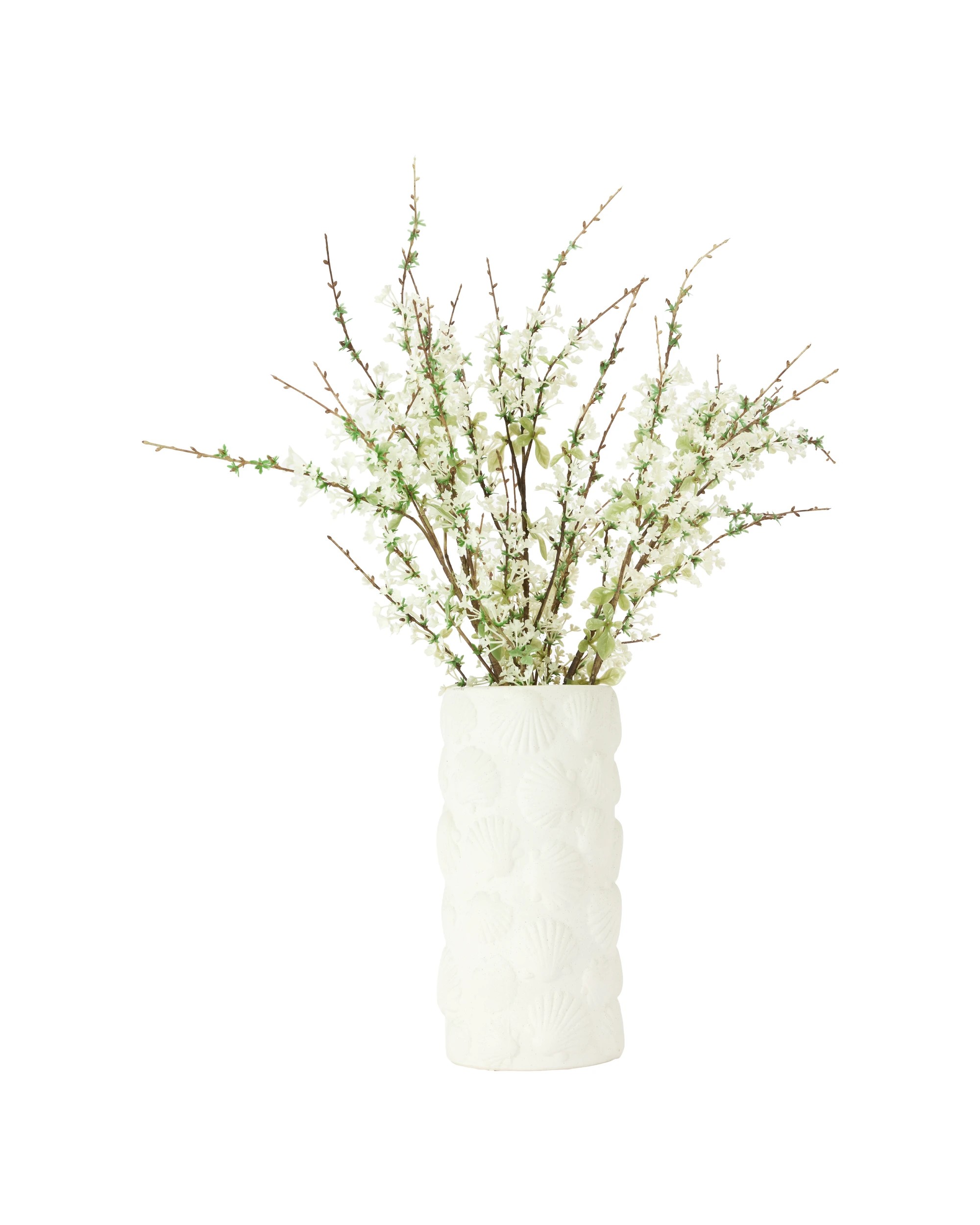 1 Shell Textured Ceramic Vase, 1 of 5