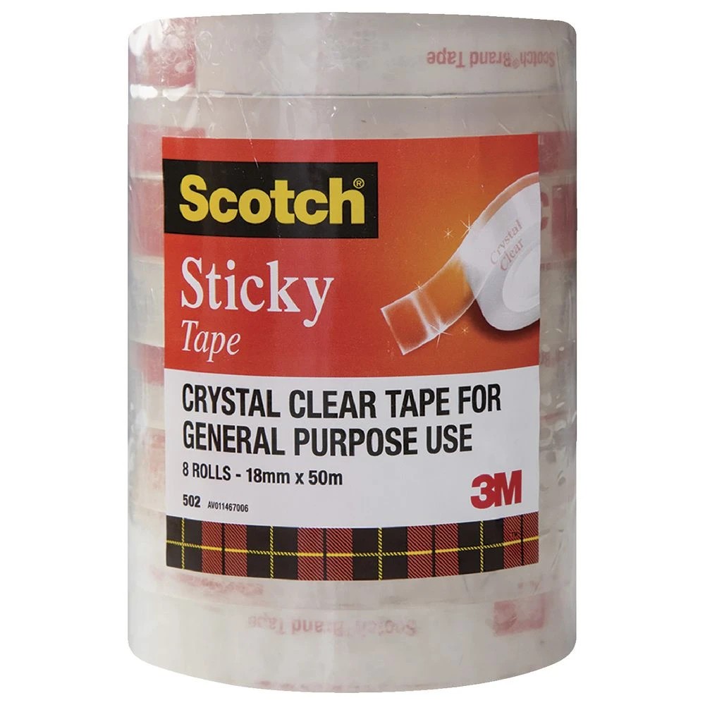 2 Scotch Sticky Tape 18mm x 50m 8 Pack, 2 of 7