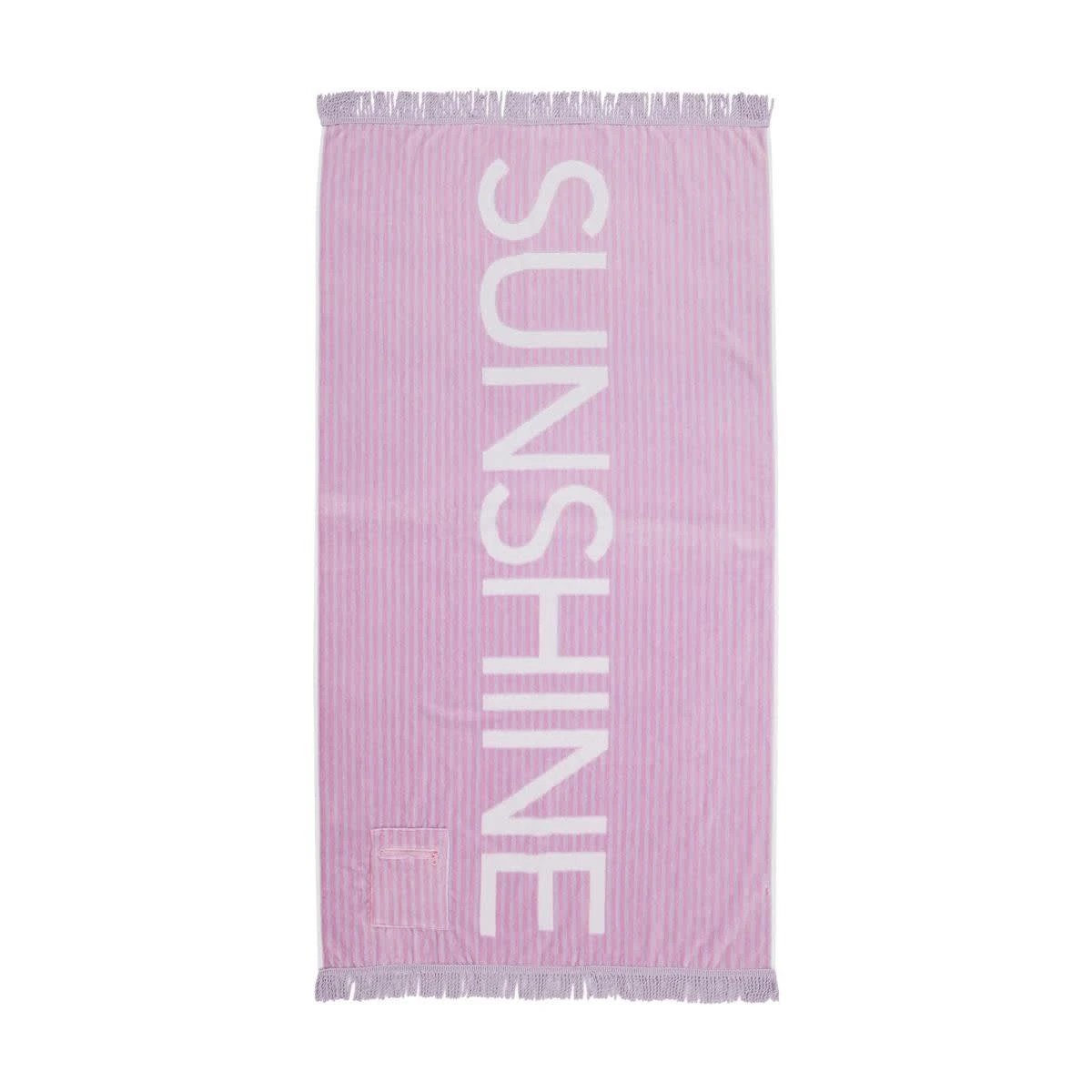 1 Large Cotton Beach Towel - Pink, 1 of 6