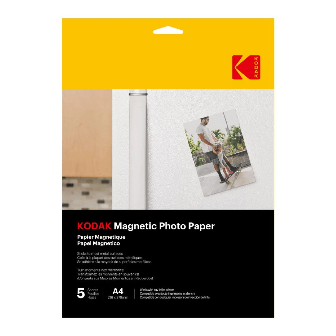 1 Kodak A4 Magnetic Photo Paper 650gsm 5 Pack, 1 of 1