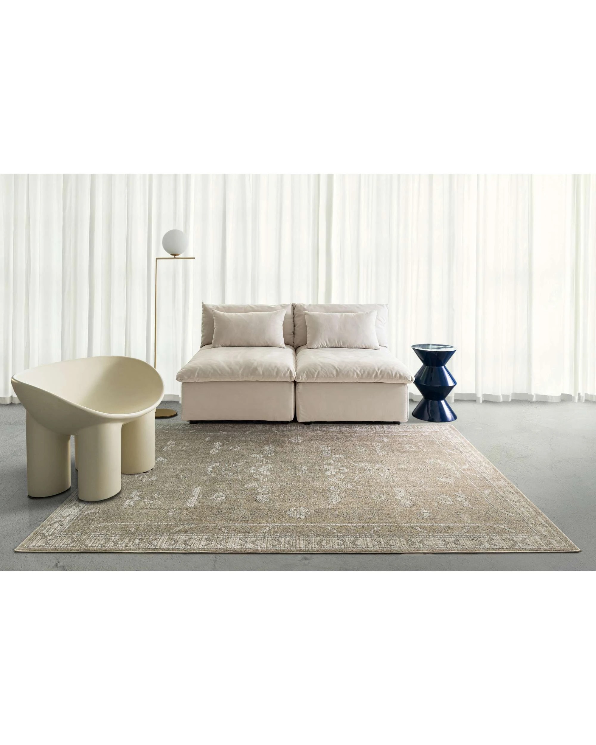 2 Loopsie Hagastrom  Vintage Washable Rug - Grey, 2 of 8