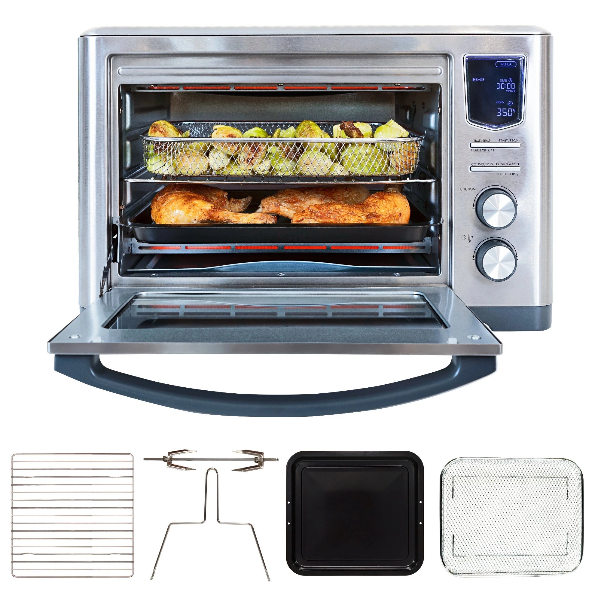 7 Kenmore 24L Air Fryer Toaster Oven - Silver, 7 of 7