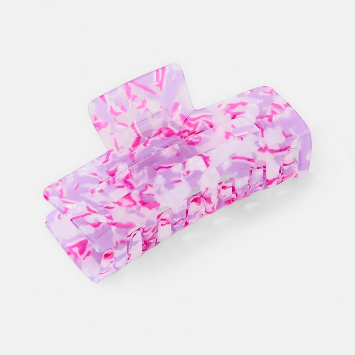 2 Purple Rectangle Claw Hair Clip, 2 of 4