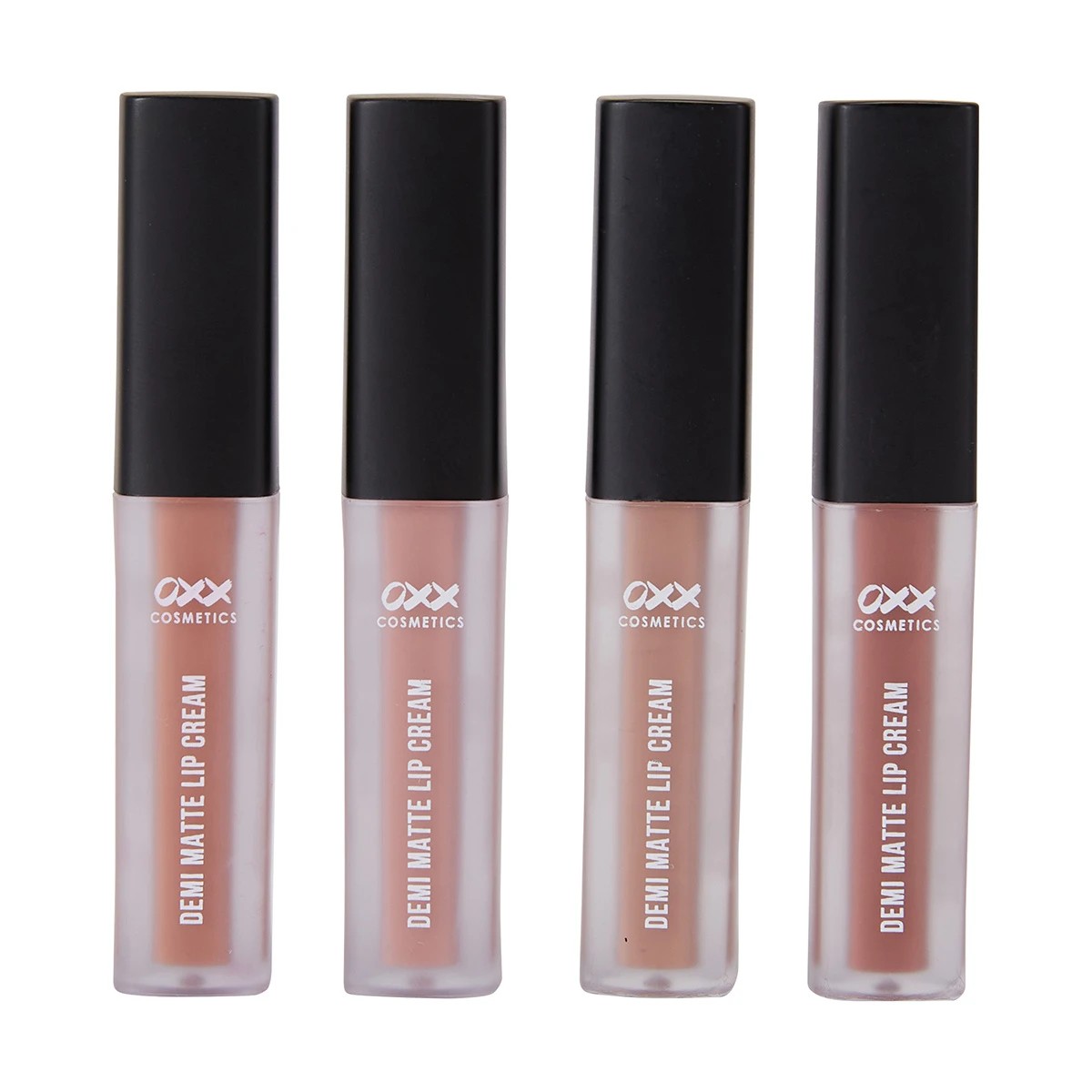 4 OXX Cosmetics 4 Piece Liquid Lip Demi Matte Liquid Lipstick - Nude, 4 of 7