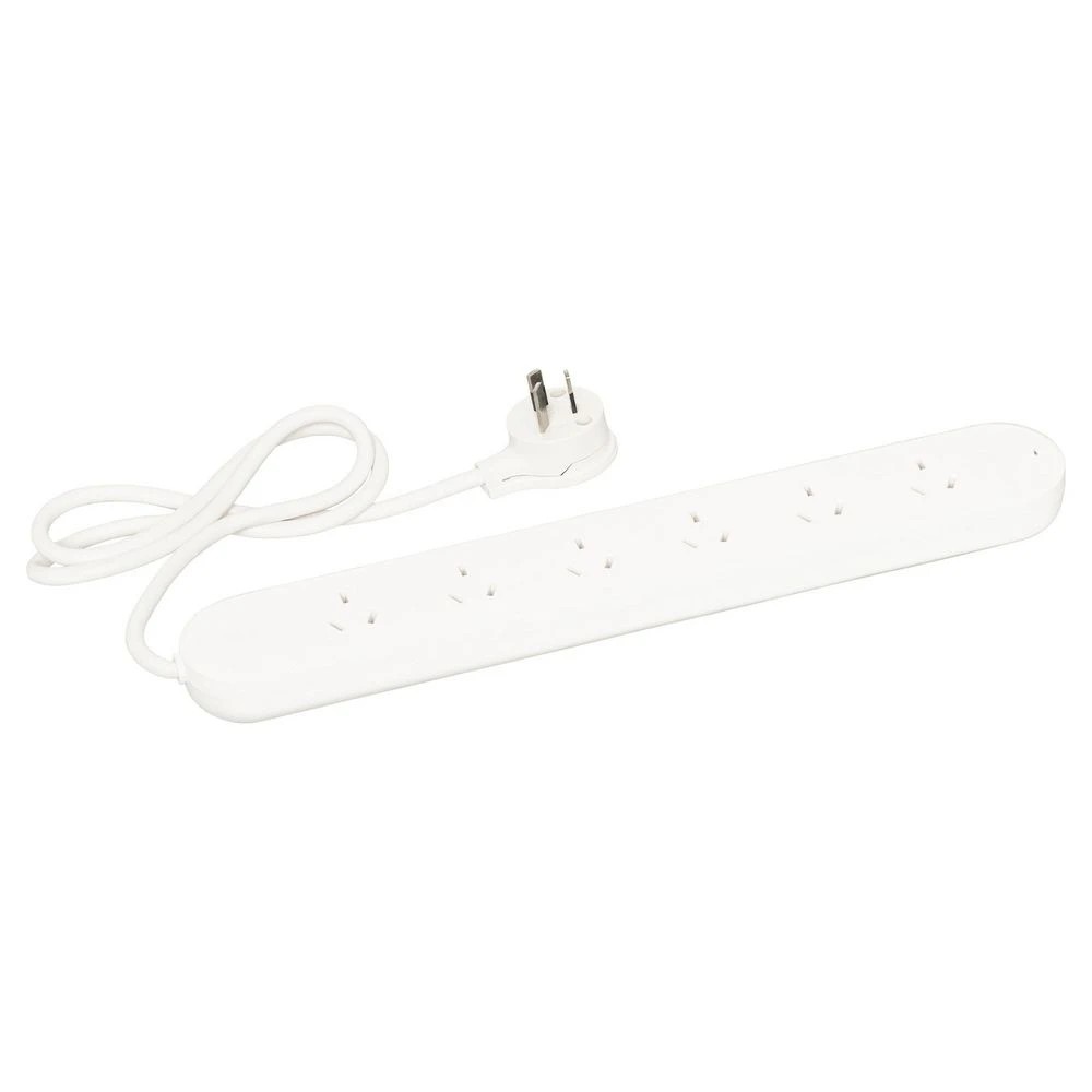 2 HPM Surge Protected 6 Outlet Powerboard 0.9m White, 2 of 2