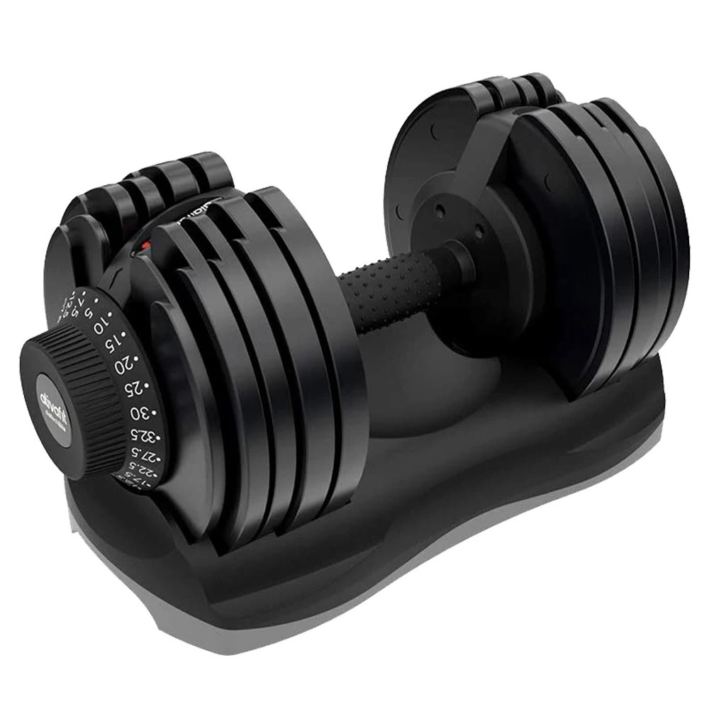 1 Ativafit 32.5kg Single Adjustable Weight Dumbbell - Black, 1 of 1