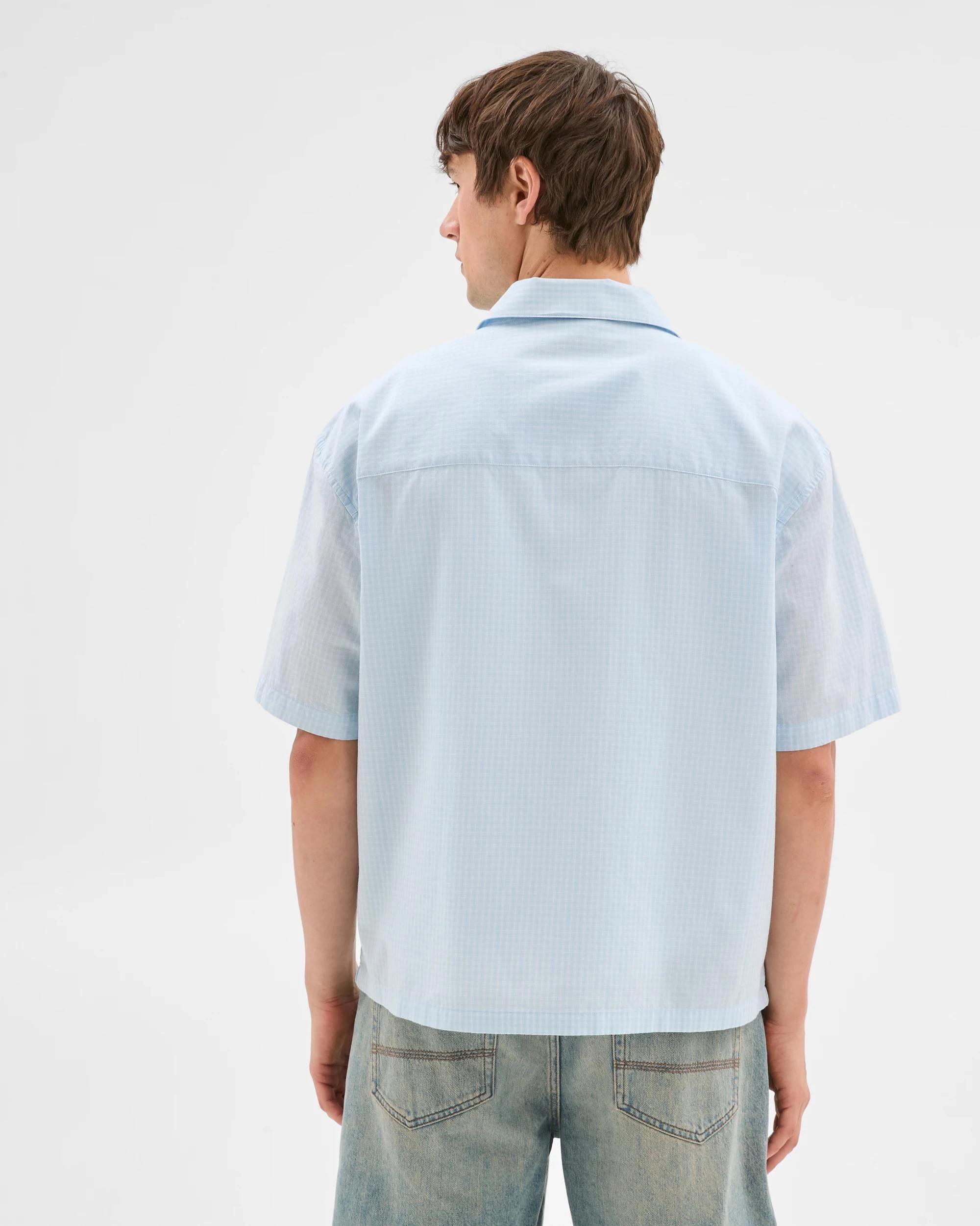 6 Commons Australian Cotton Rich Check Shirt BLUE, 6 of 8