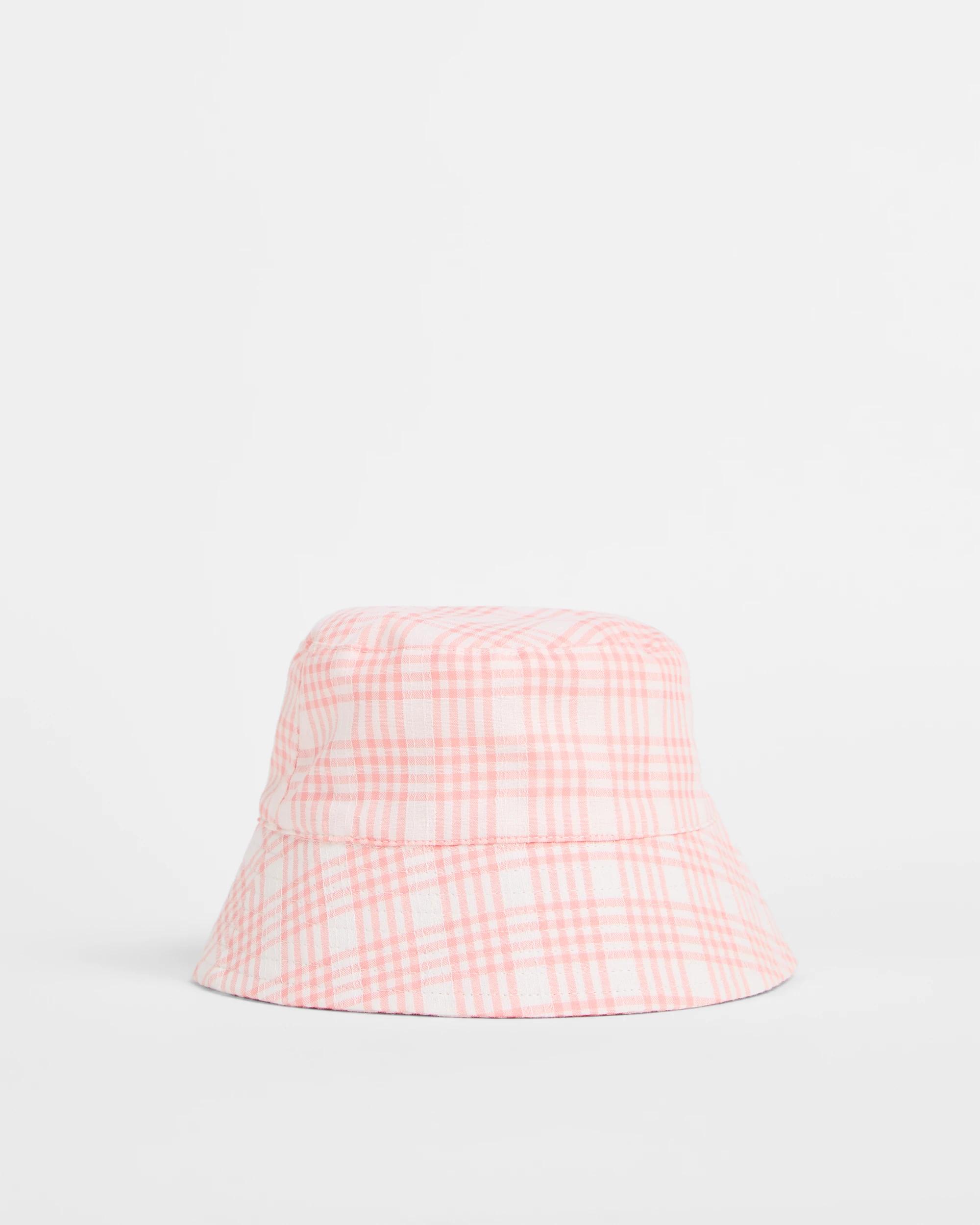 1 Target Baby Gingham Seersucker Bucket Hat PINK, 1 of 2