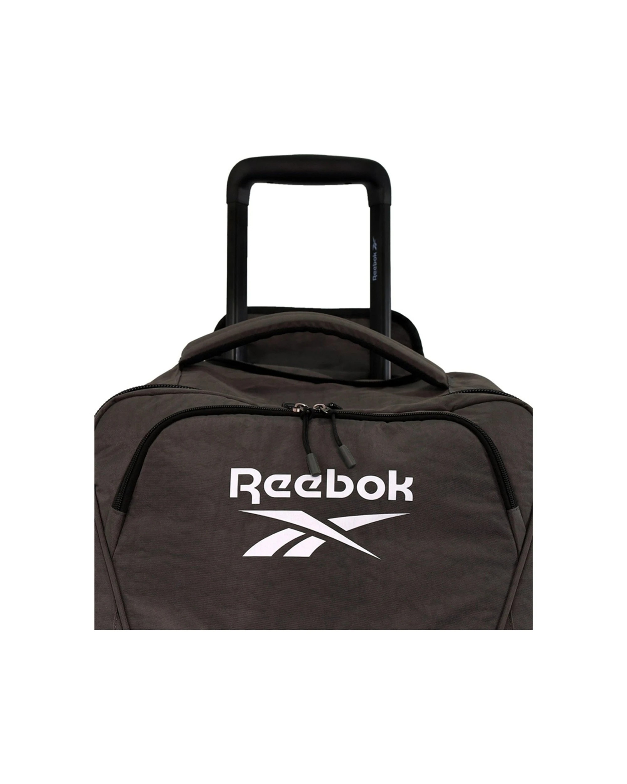 5 Reebok 87L Trekker Lightweight Crushed Nylon Trolley Bag Rolling Ball Bearing Wheels - Grey, 5 of 7