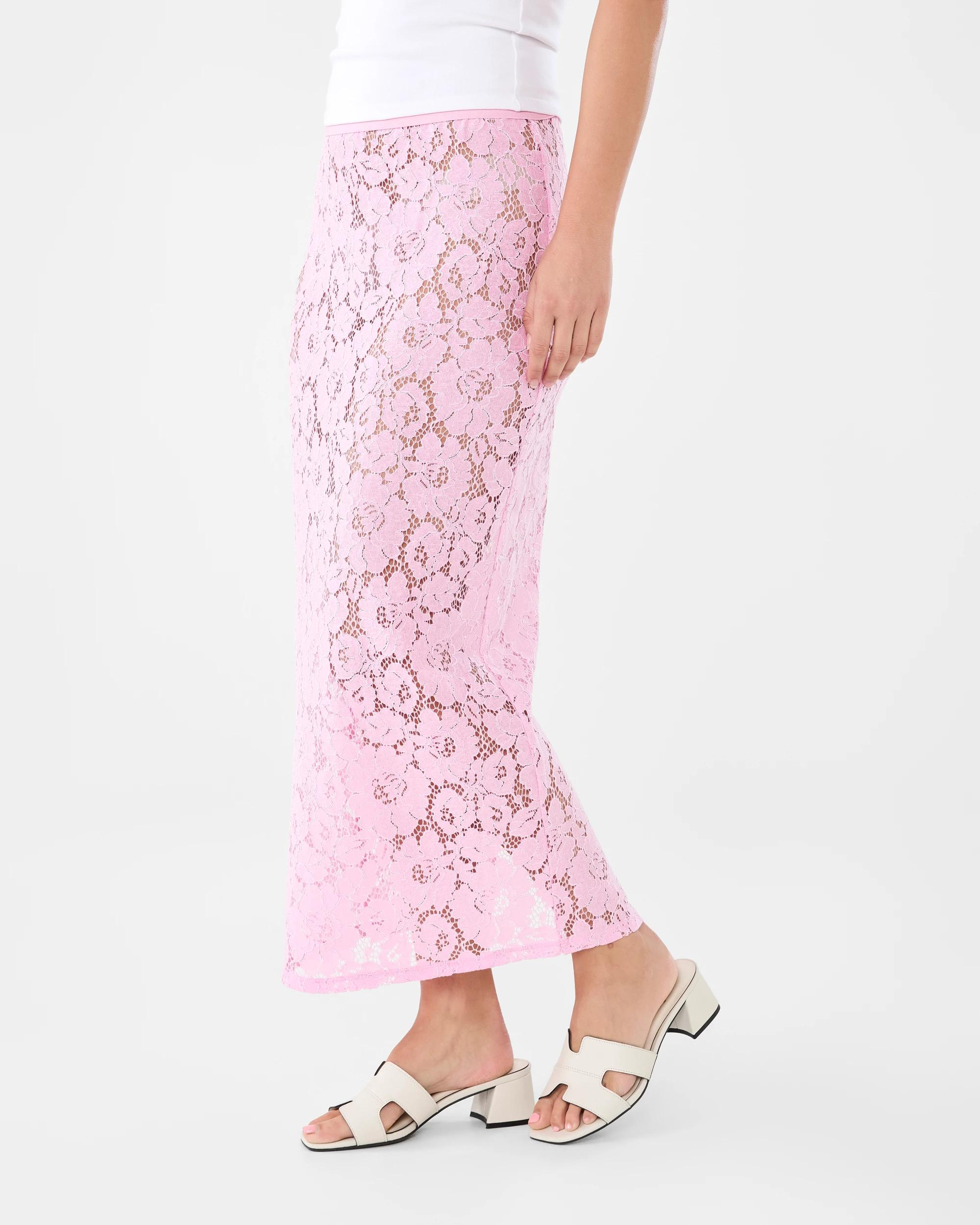 2 Lace Maxi Skirt Beg Pink, 2 of 7
