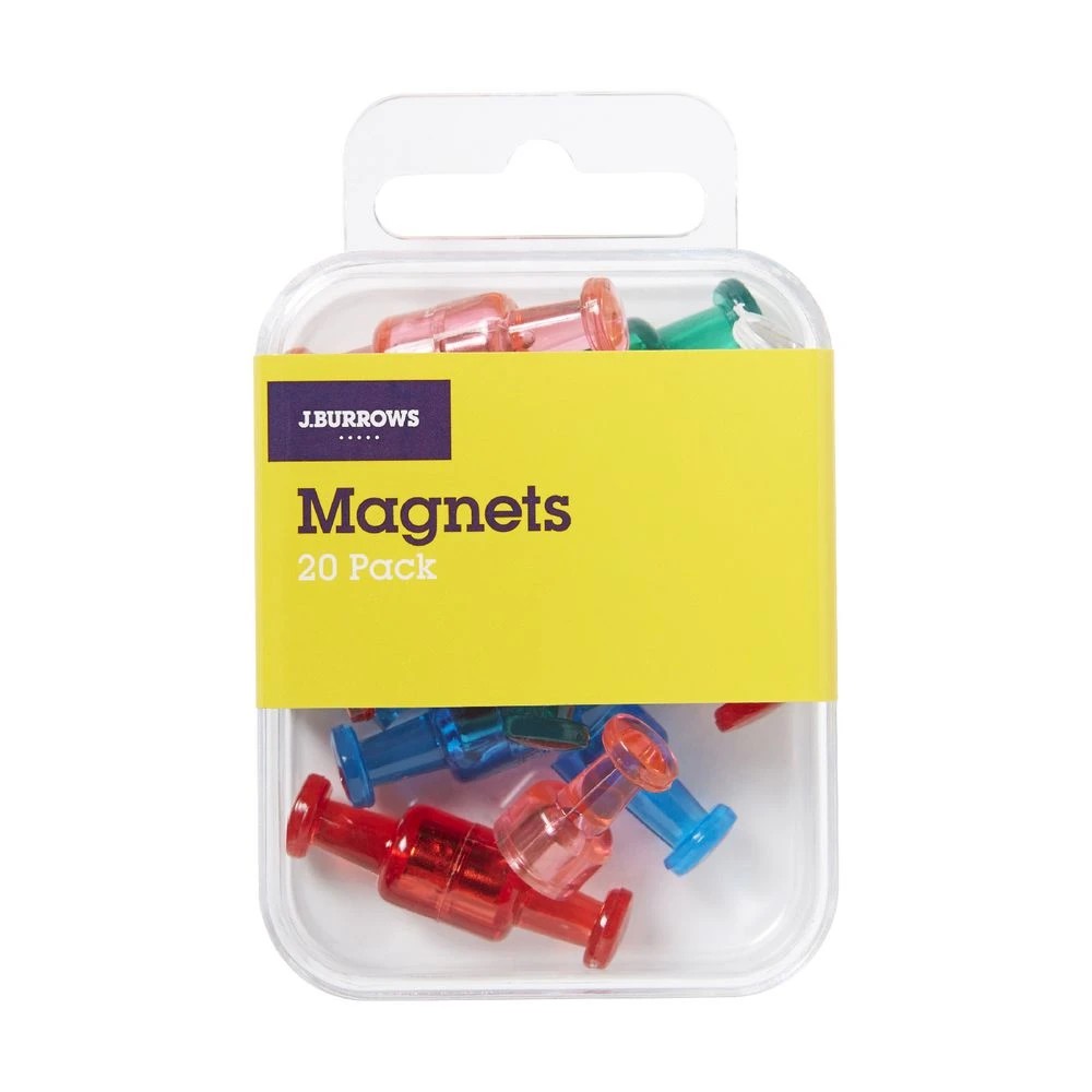 3 J.Burrows Pin Magnets Assorted 20 Pack, 3 of 3