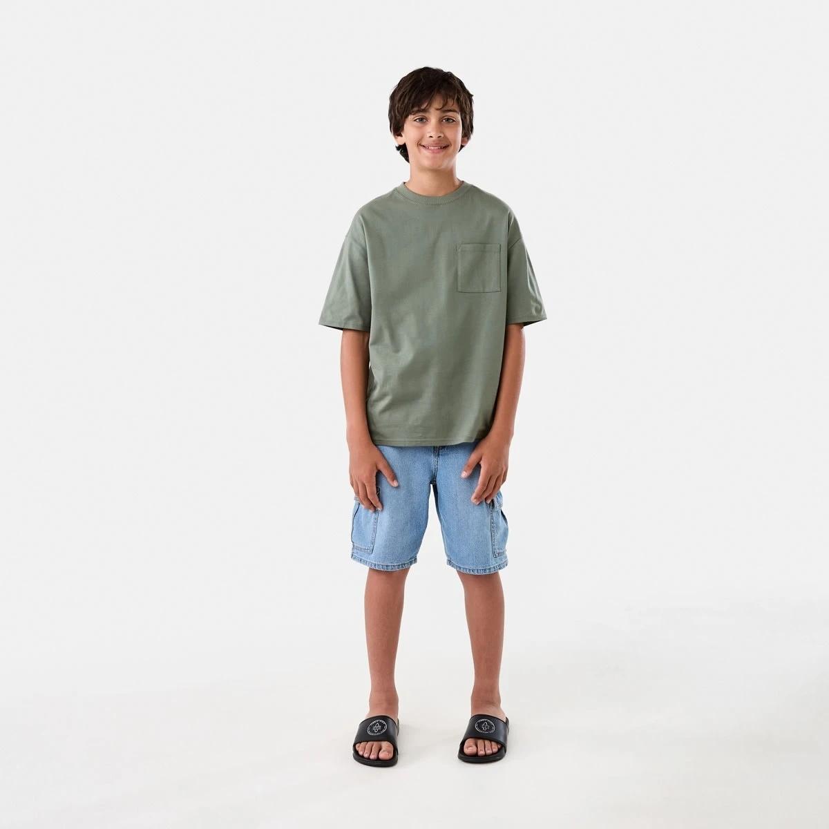 7 Plain Oversized T-shirt Grn Laurel, 7 of 10