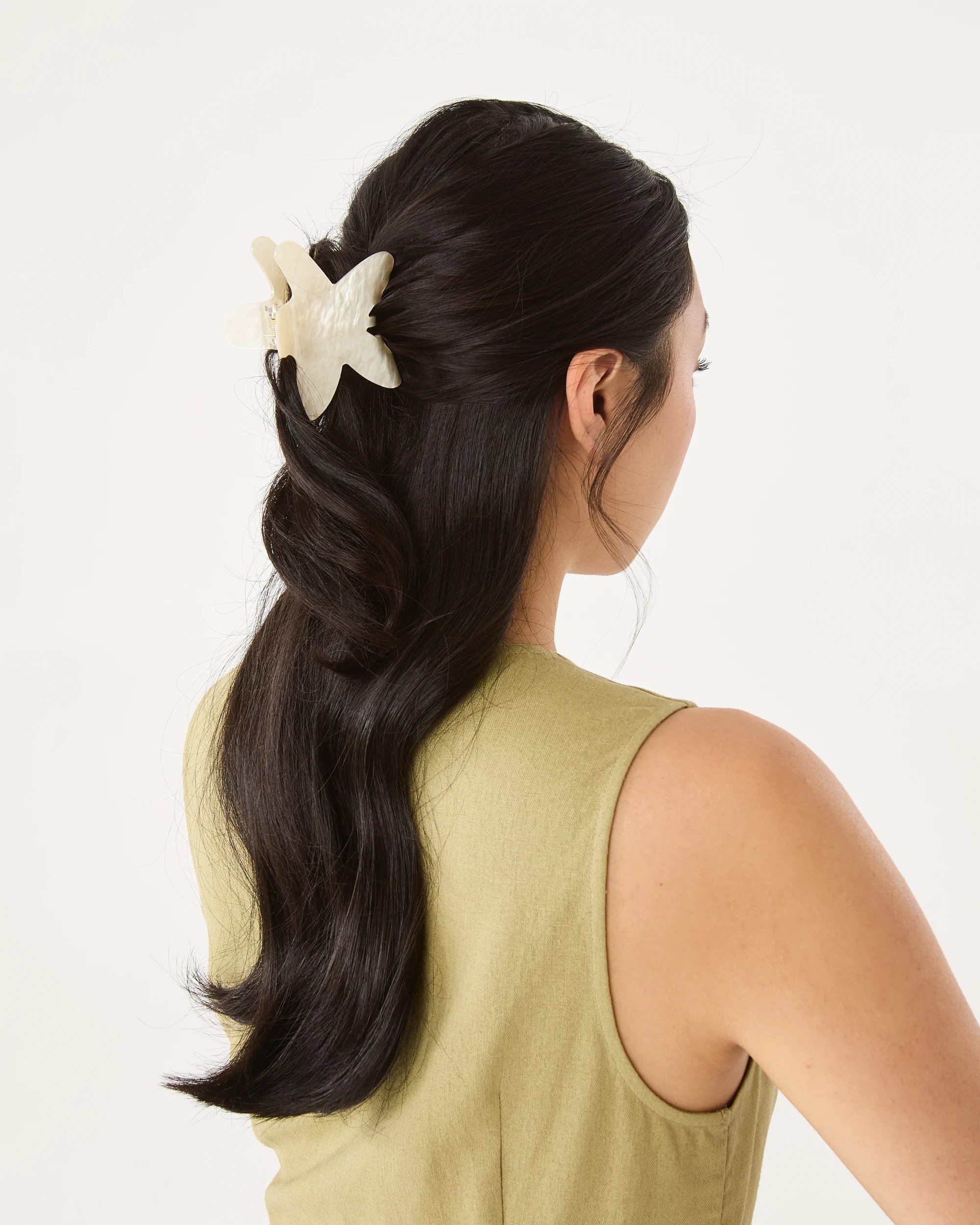 3 White Starfish Claw Hair Clip, 3 of 5