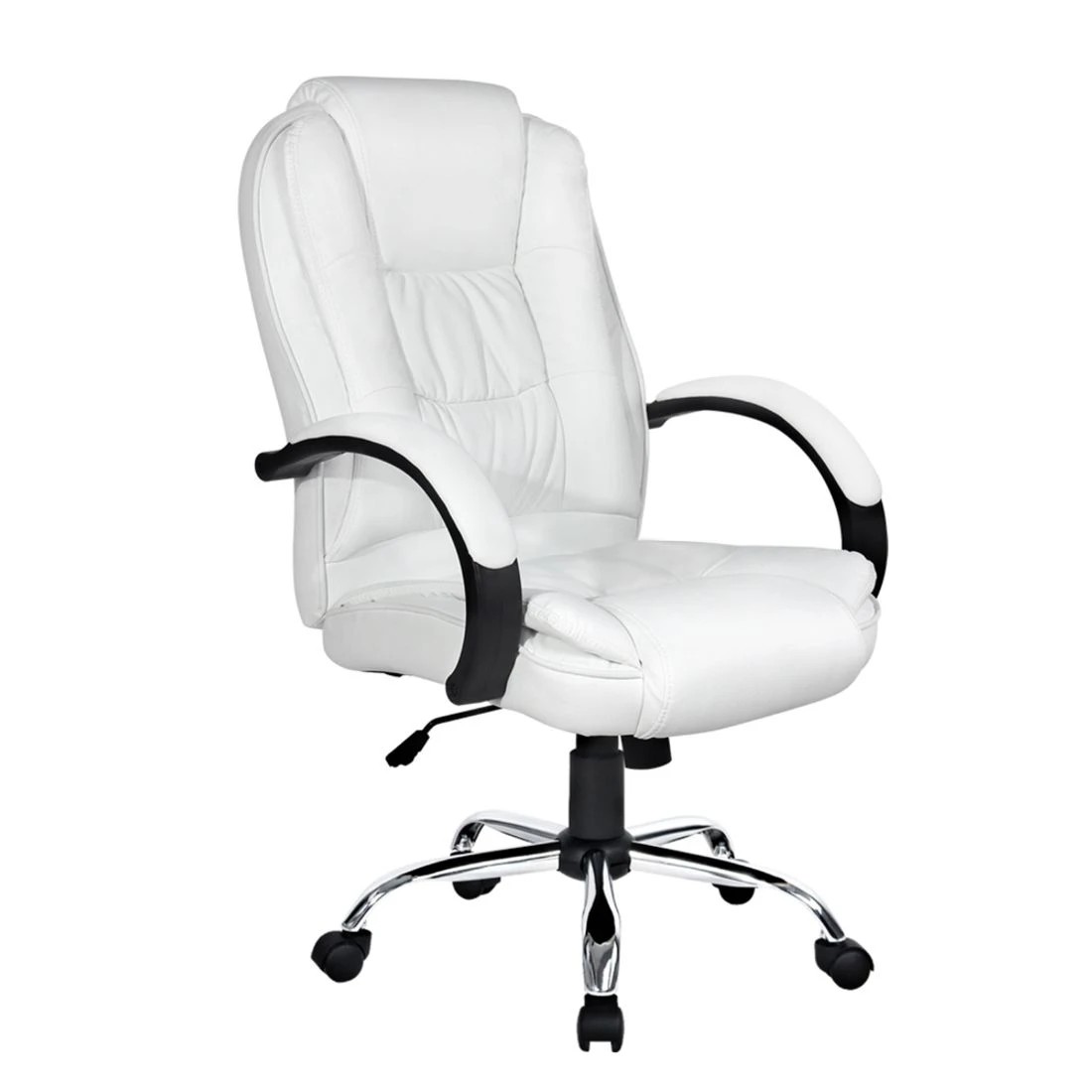 1 Artiss Executive Office Chair Leather Tilt - White, 1 of 5