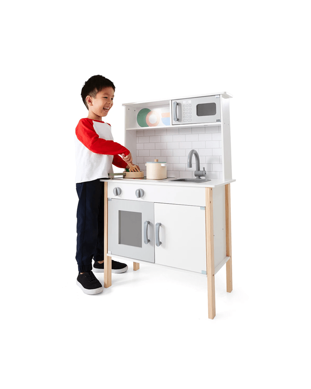Wooden Kitchen with Light and Sound S
