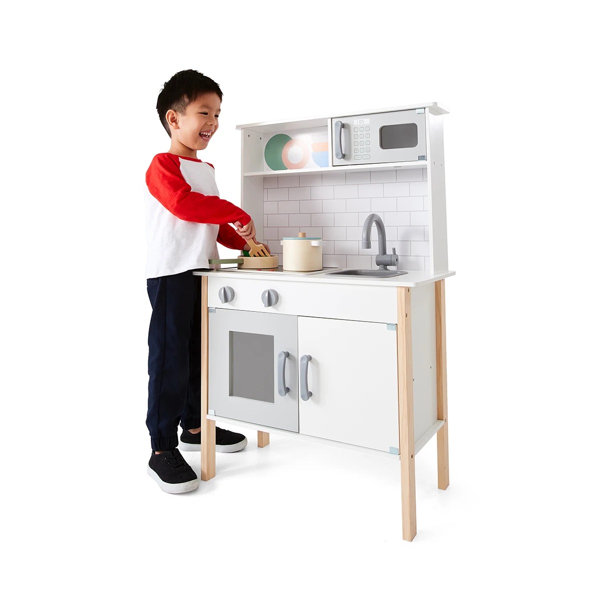 1 Wooden Kitchen with Light and Sound Stove, 1 of 10