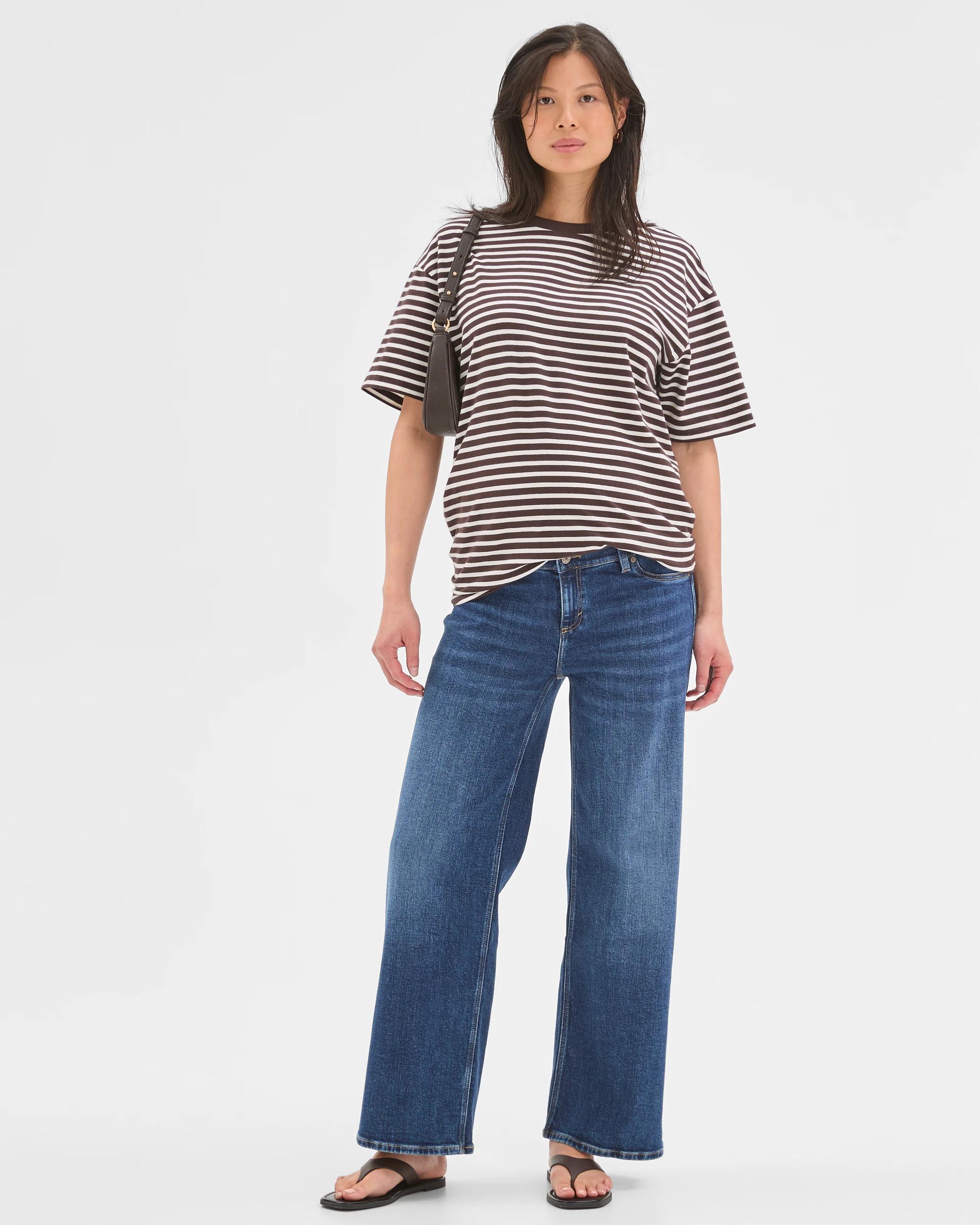 1 Target Maternity Under The Belly Wide Leg Denim Jeans SAPPHIRE, 1 of 7