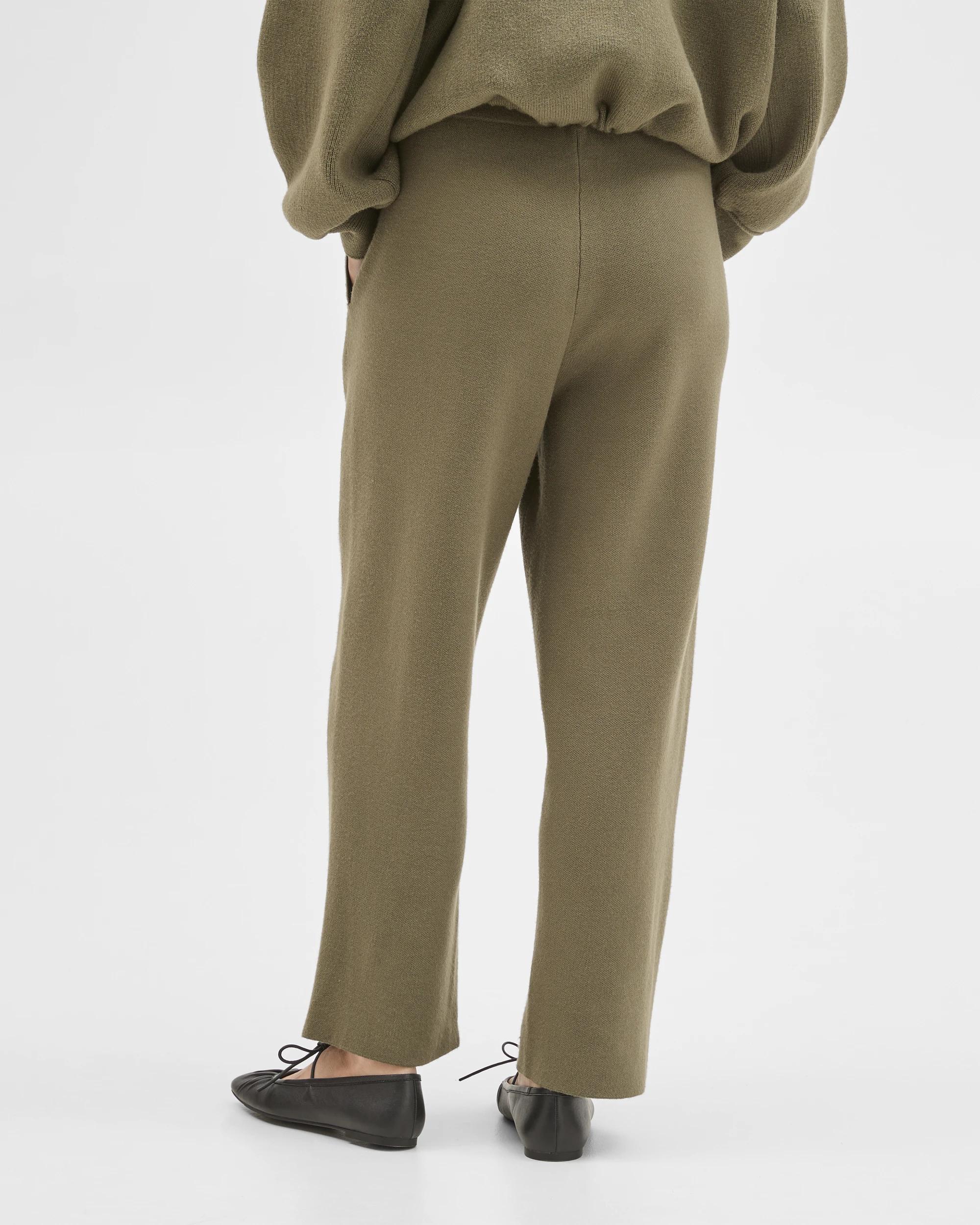 5 Target Woman Clean Knit Barrel Leg Pants DUSTY OLIVE, 5 of 5