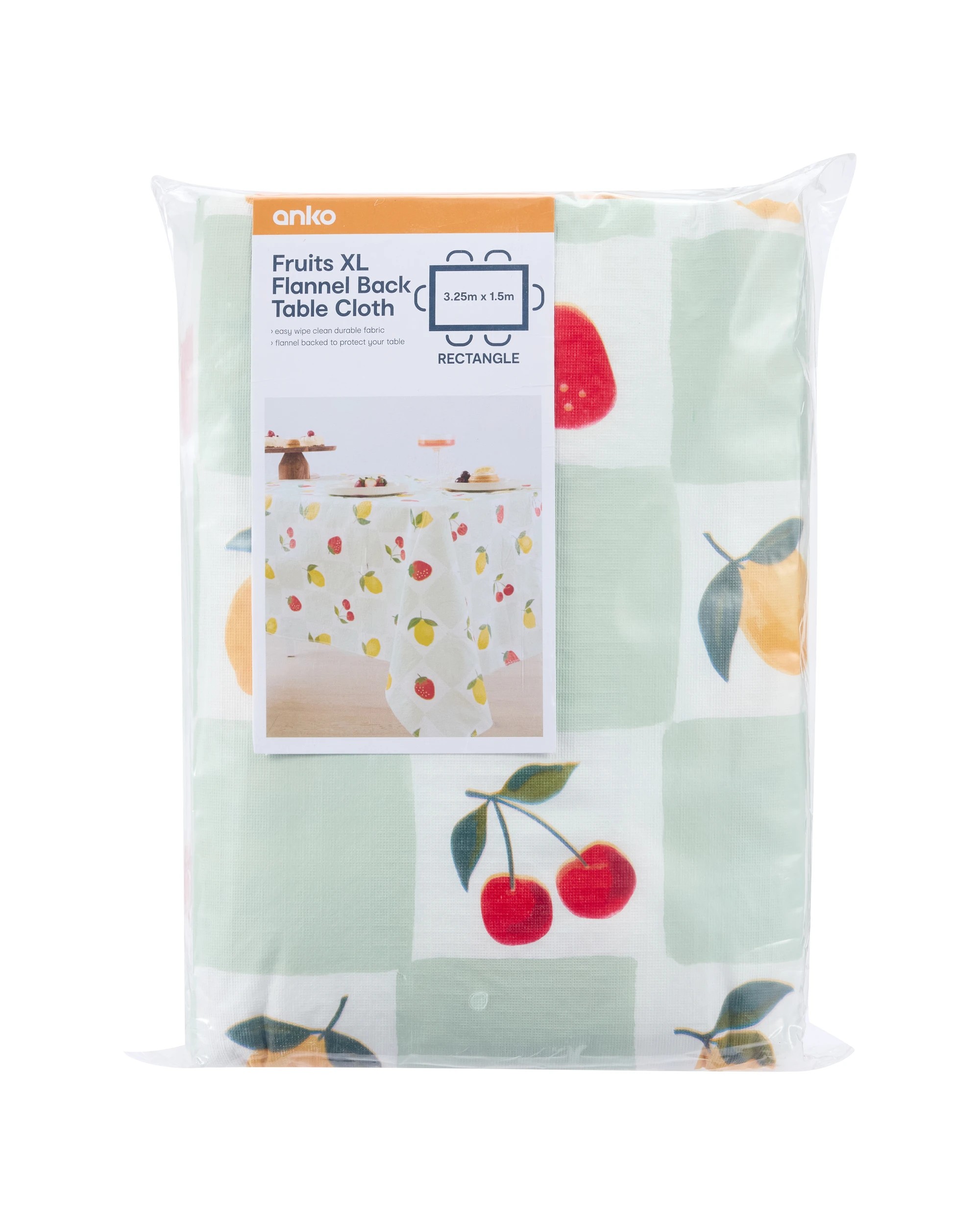 5 Fruits Extra Large Flannel Back Tablecloth, 5 of 5