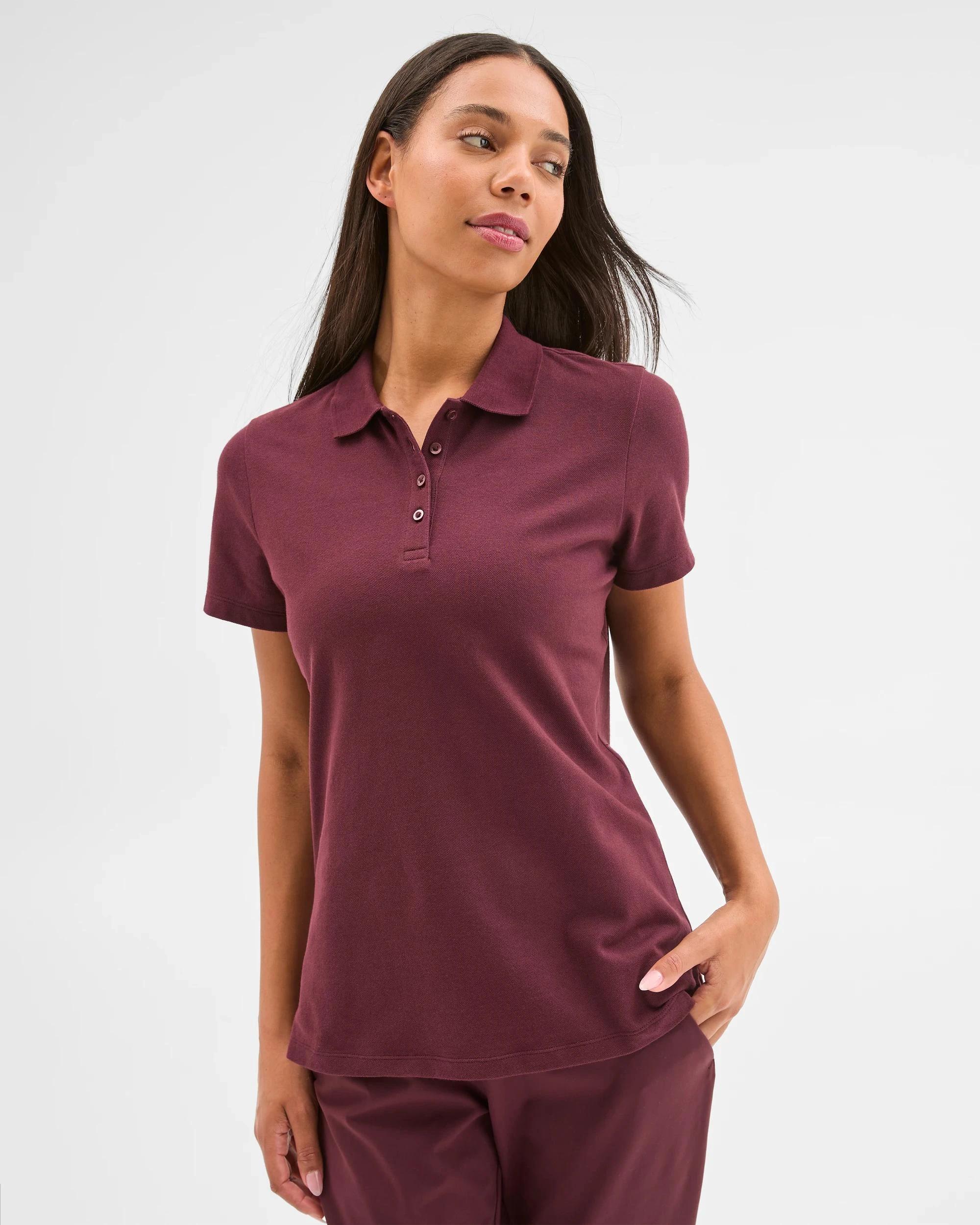 5 Target Active Australian Cotton Polo T-Shirt WINE, 5 of 7