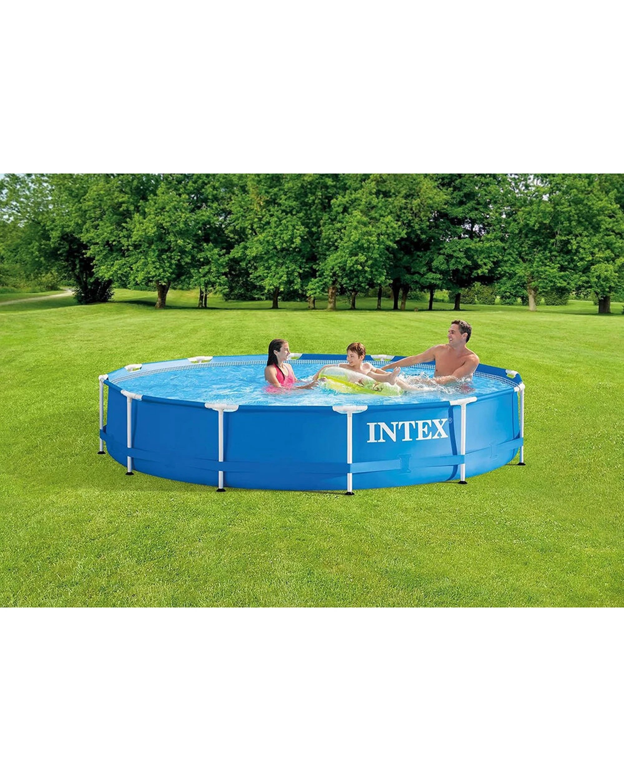 2 Intex Metal Frame Pool Set (W/220-240V Filter Pump) 6y+ - Blue, 2 of 4