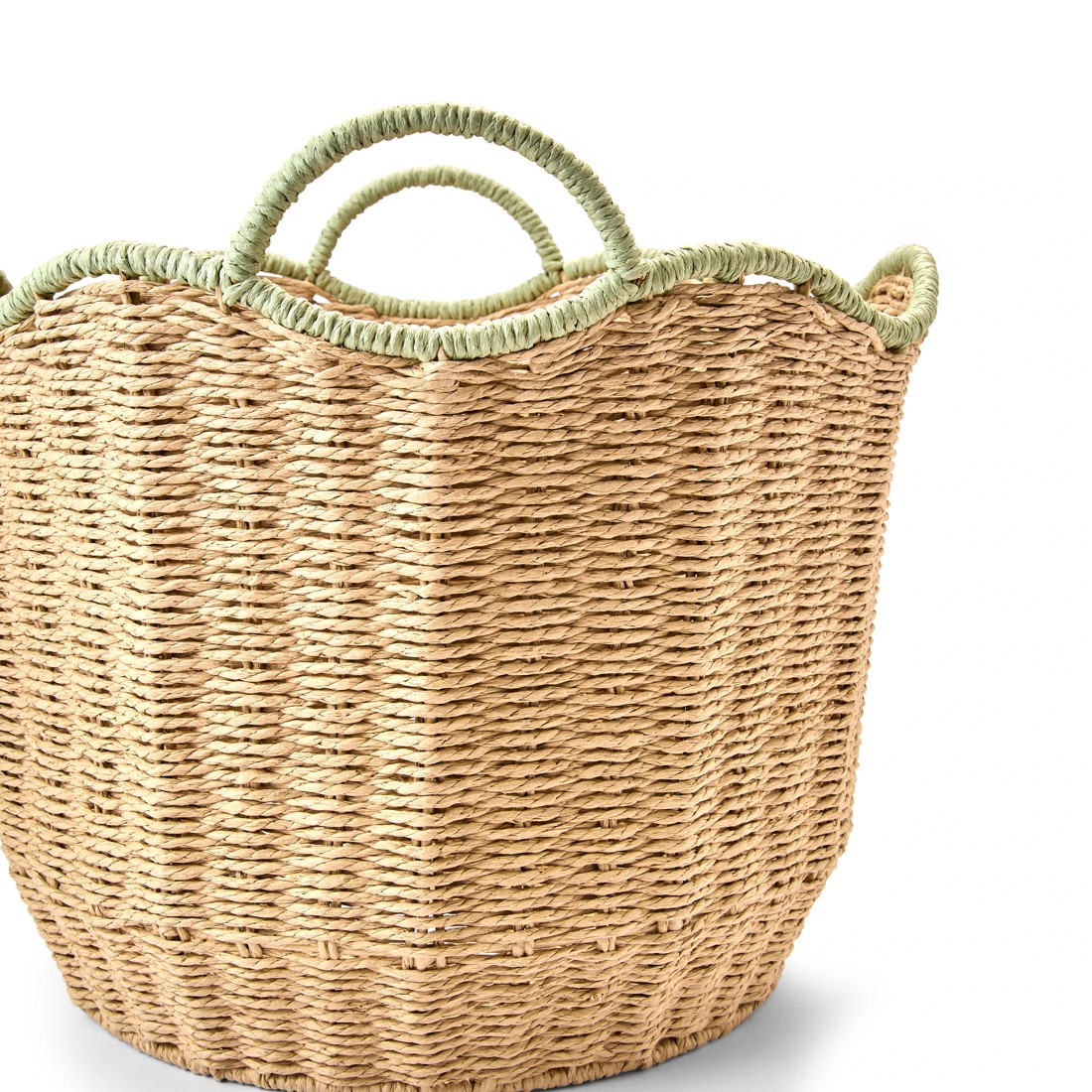 4 Round Wavy Basket - Large, Beige, 4 of 6