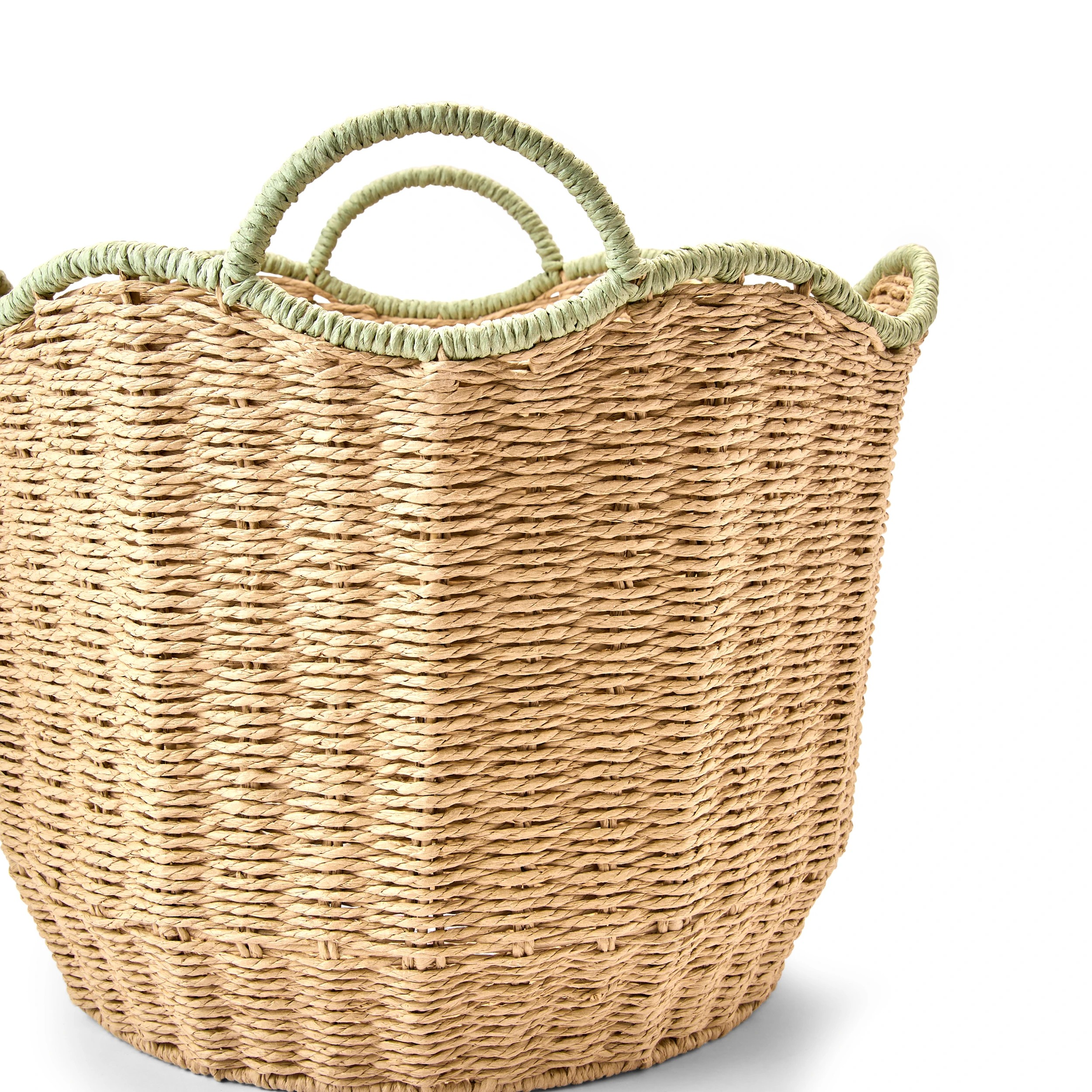 4 Round Wavy Basket - Large, Beige, 4 of 6