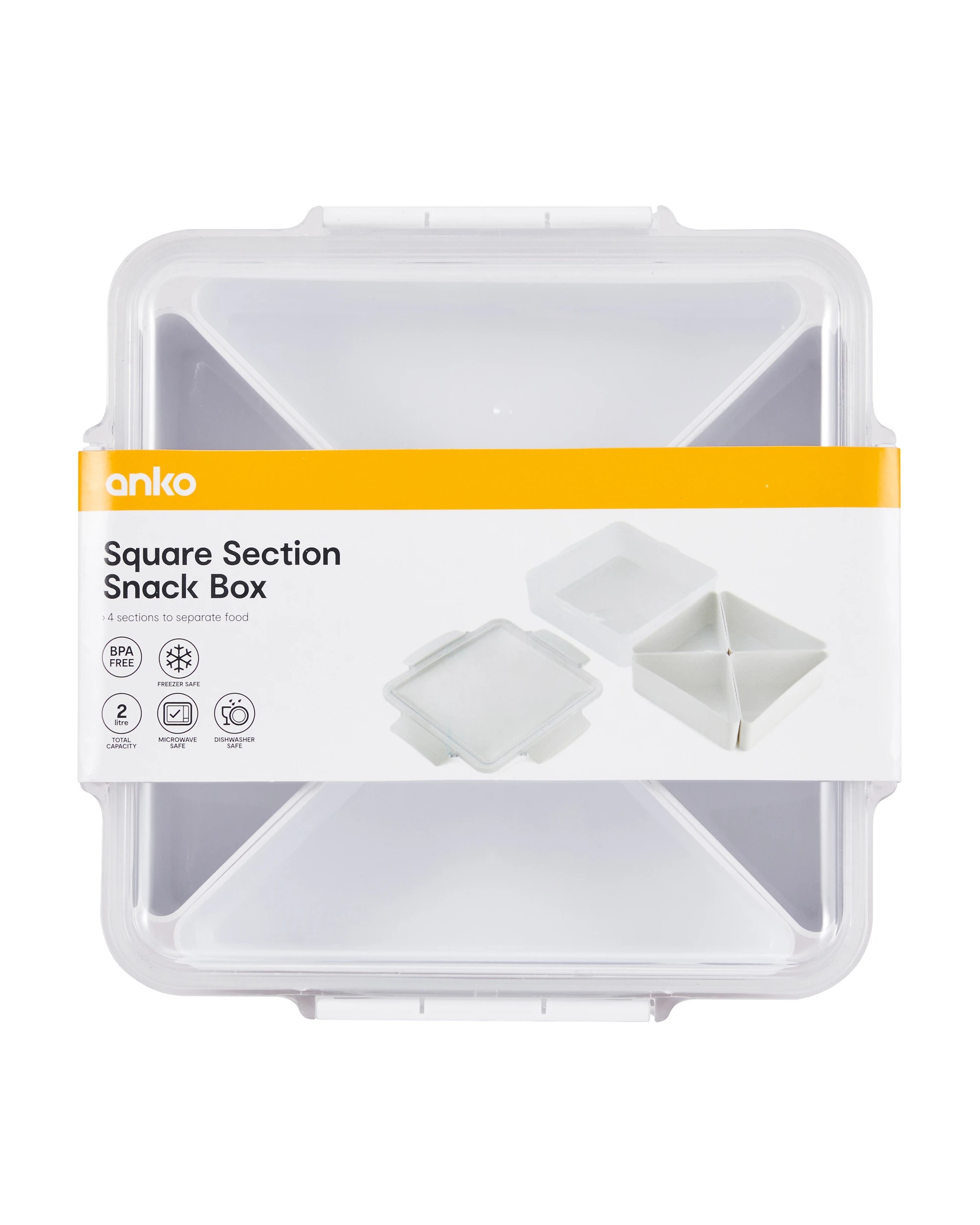 6 Square Section Snack Box, 6 of 9