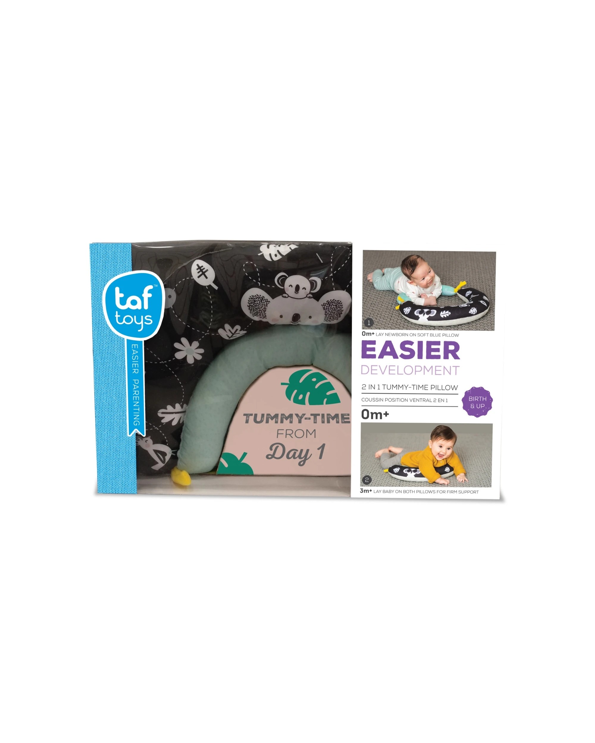 3 Taf Toys 2 In 1 Tummy Time Pillow Ergonomic Support For Baby Development - Multi, 3 of 3