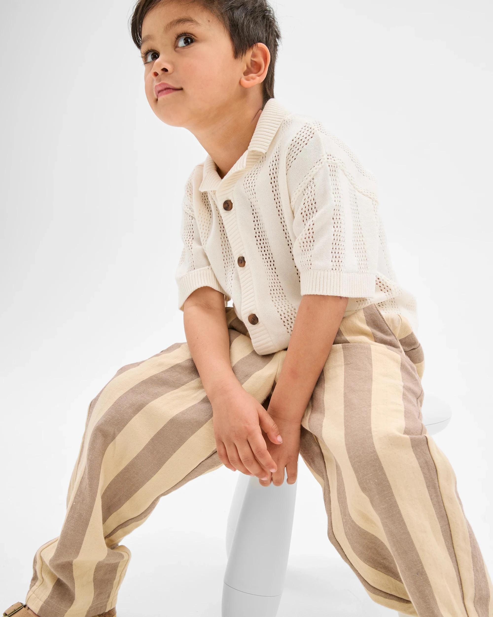 4 Target Kids Lightweight Woven Pull On Pants BROWN, 4 of 6